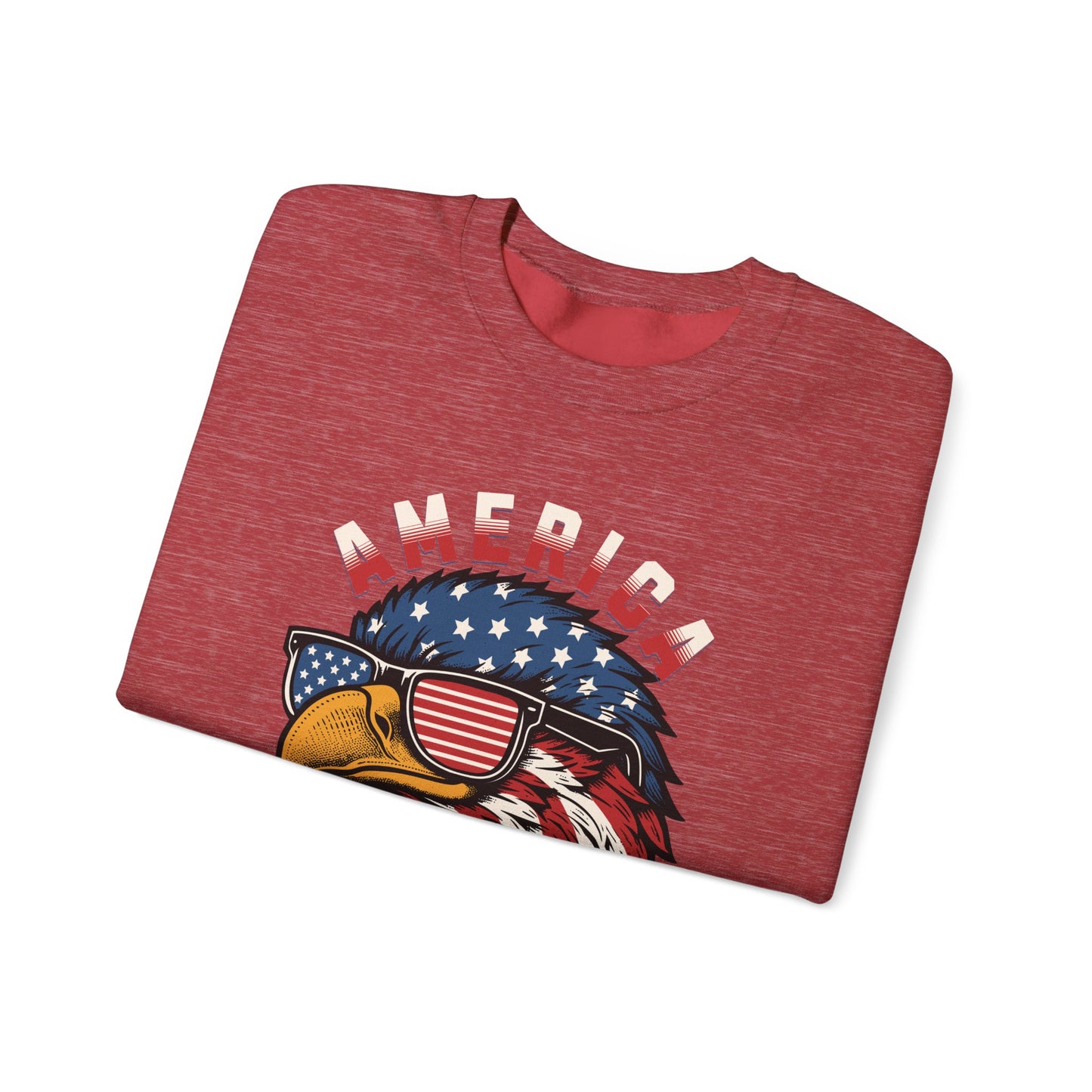 Patriotic Eagle Crewneck Sweatshirt, America Sweatshirt, Unisex Pullover, 4th of July Shirt, Eagle Graphic Sweatshirt