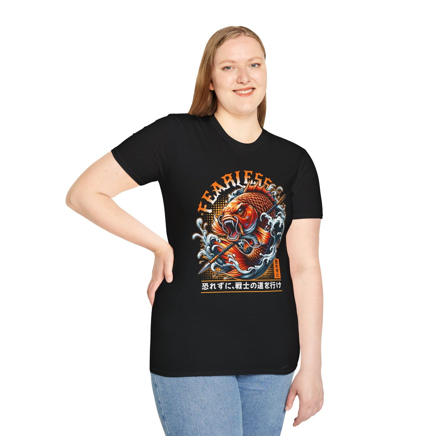 Fearless Koi Unisex Softstyle T-Shirt - Inspirational Gift, Casual Wear, Everyday Comfort, Success Apparel, Relaxed Fit