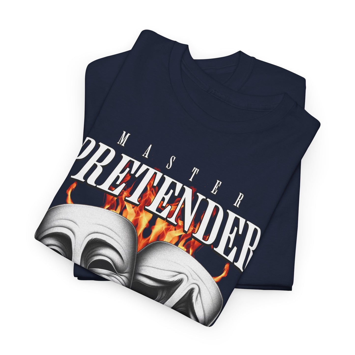 Theatrical Masks Unisex Heavy Cotton Tee, Perfect for Drama Lovers, Gift for Actors, Casual Wear, Theatre Fan Apparel