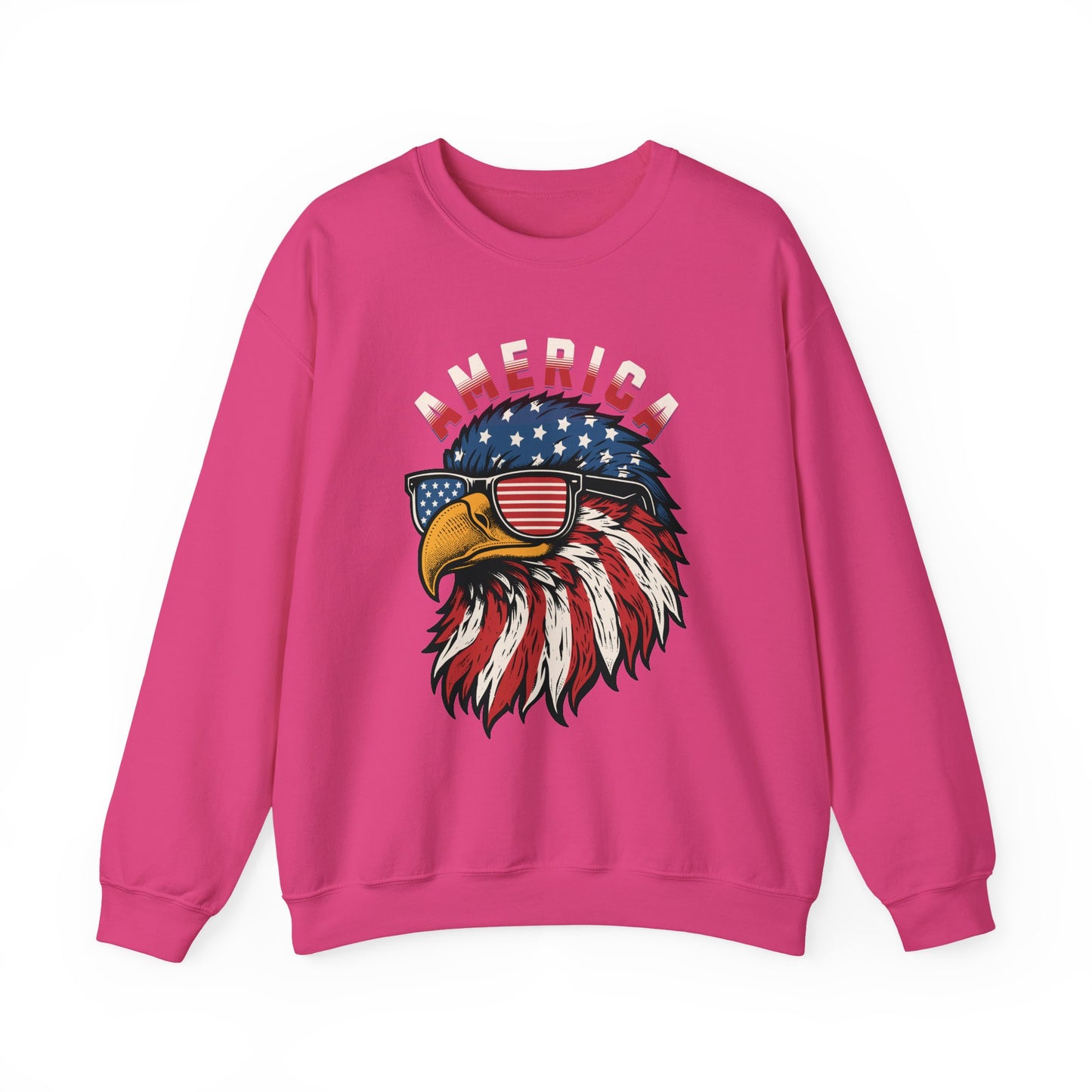 Patriotic Eagle Crewneck Sweatshirt, America Sweatshirt, Unisex Pullover, 4th of July Shirt, Eagle Graphic Sweatshirt