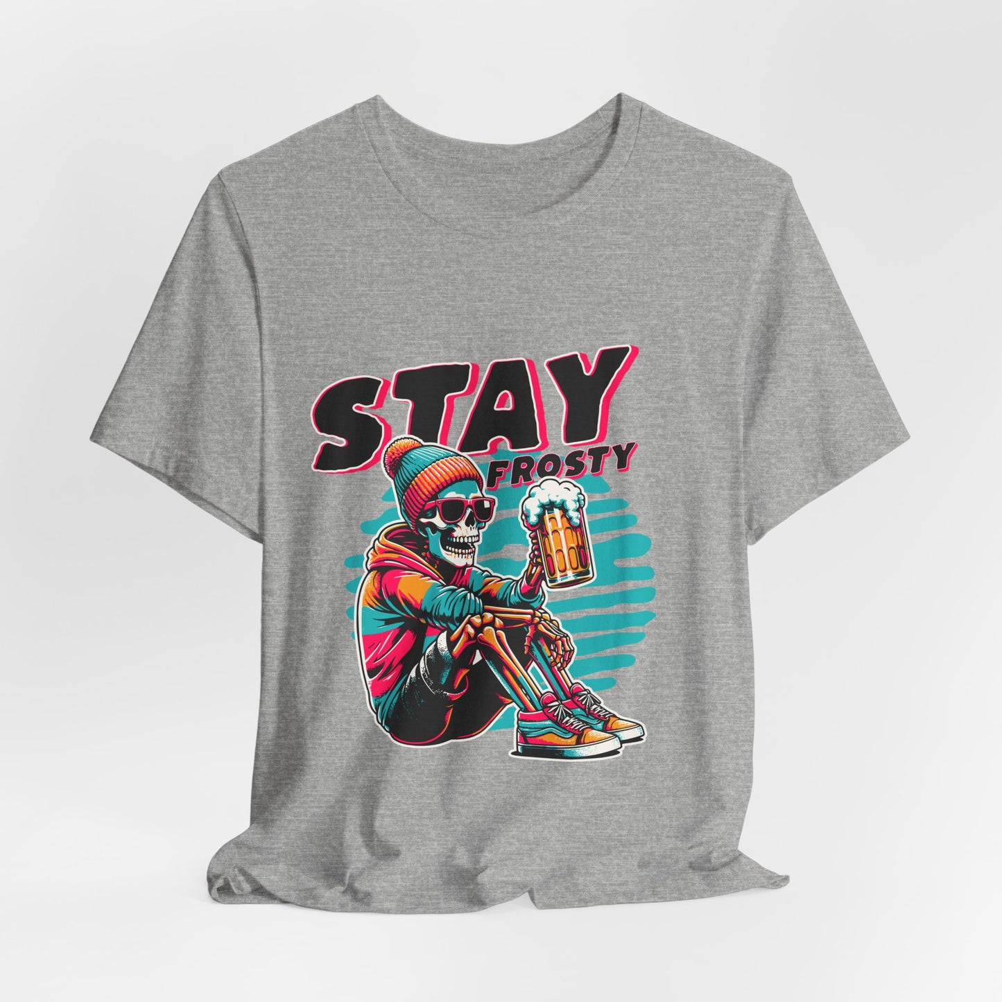Stay Frosty Unisex Tee, Cool Graphic Shirt, Summer Vibes, Casual Wear, Gift for Him, Music Festival Fashion