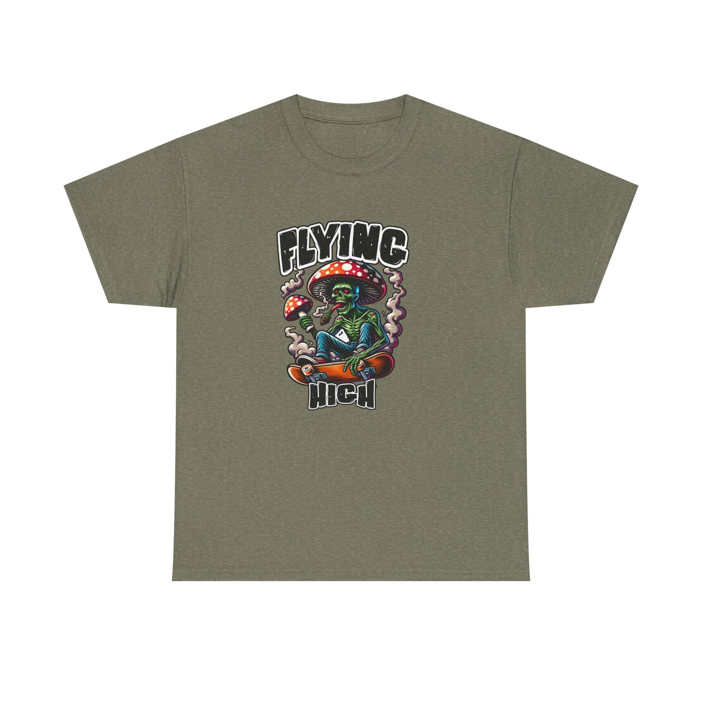 Flying High Unisex Cotton Tee, Psychedelic Shirt, Casual Wear, Gift for Stoners, Retro Fashion, Fun Graphic T-Shirt
