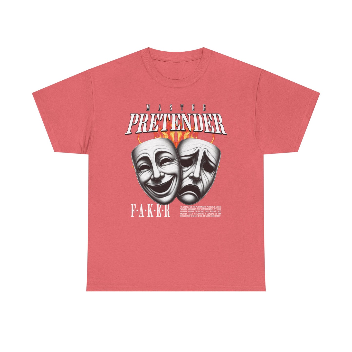 Theatrical Masks Unisex Heavy Cotton Tee, Perfect for Drama Lovers, Gift for Actors, Casual Wear, Theatre Fan Apparel
