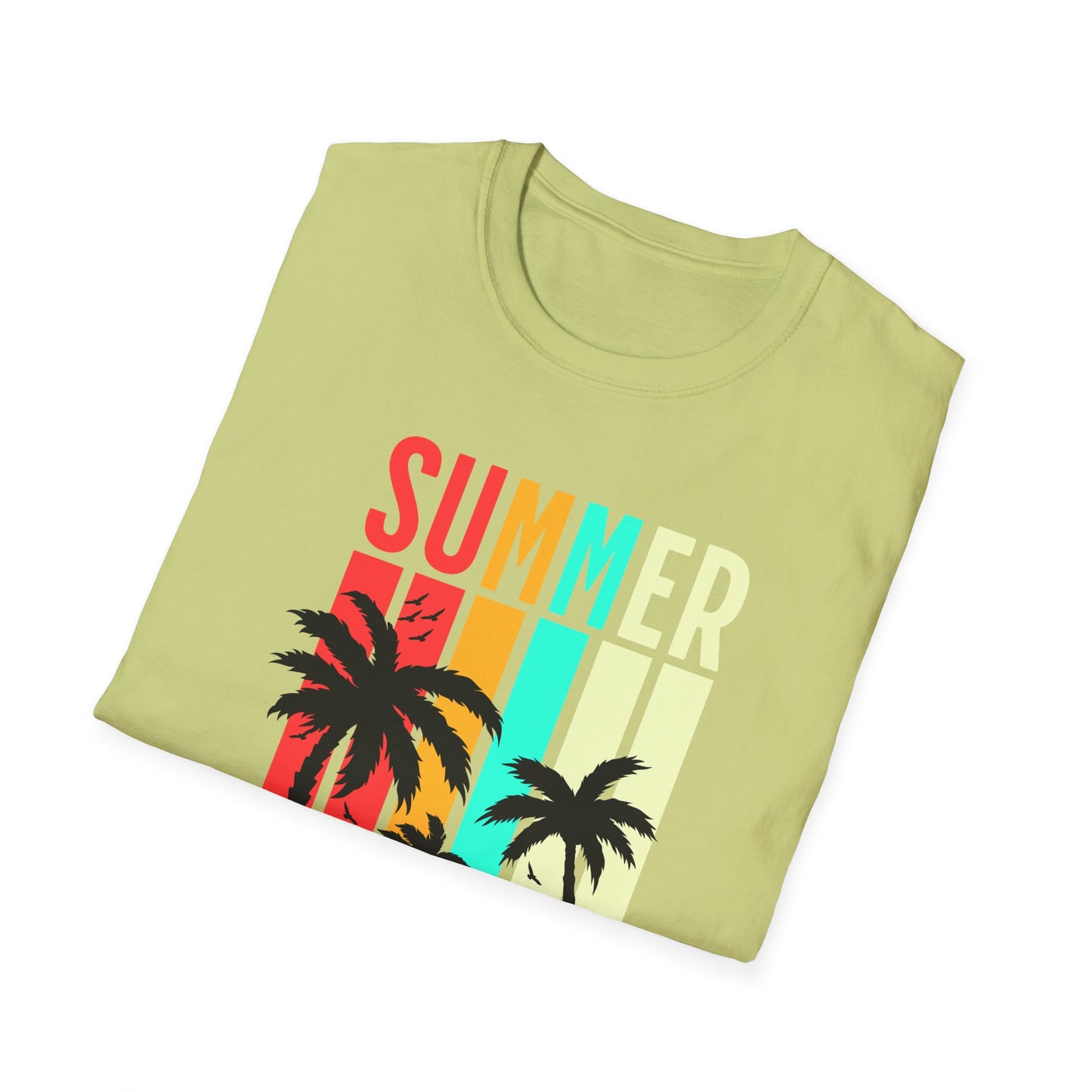 Summer Vibes Unisex T-Shirt, Beach Party Shirt, Casual Wear, Gift for Friends, Vacation Outfit, Coaster Inspired Design