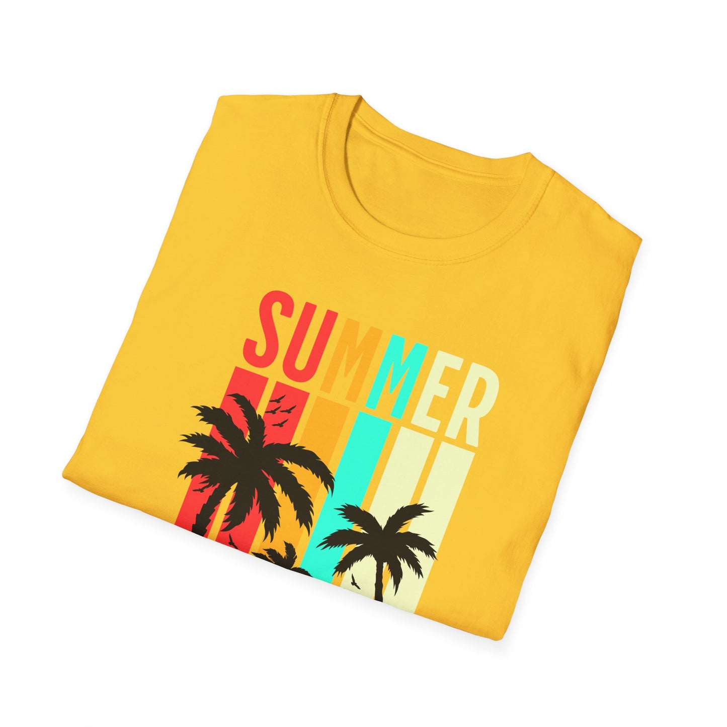 Summer Vibes Unisex T-Shirt, Beach Party Shirt, Casual Wear, Gift for Friends, Vacation Outfit, Coaster Inspired Design