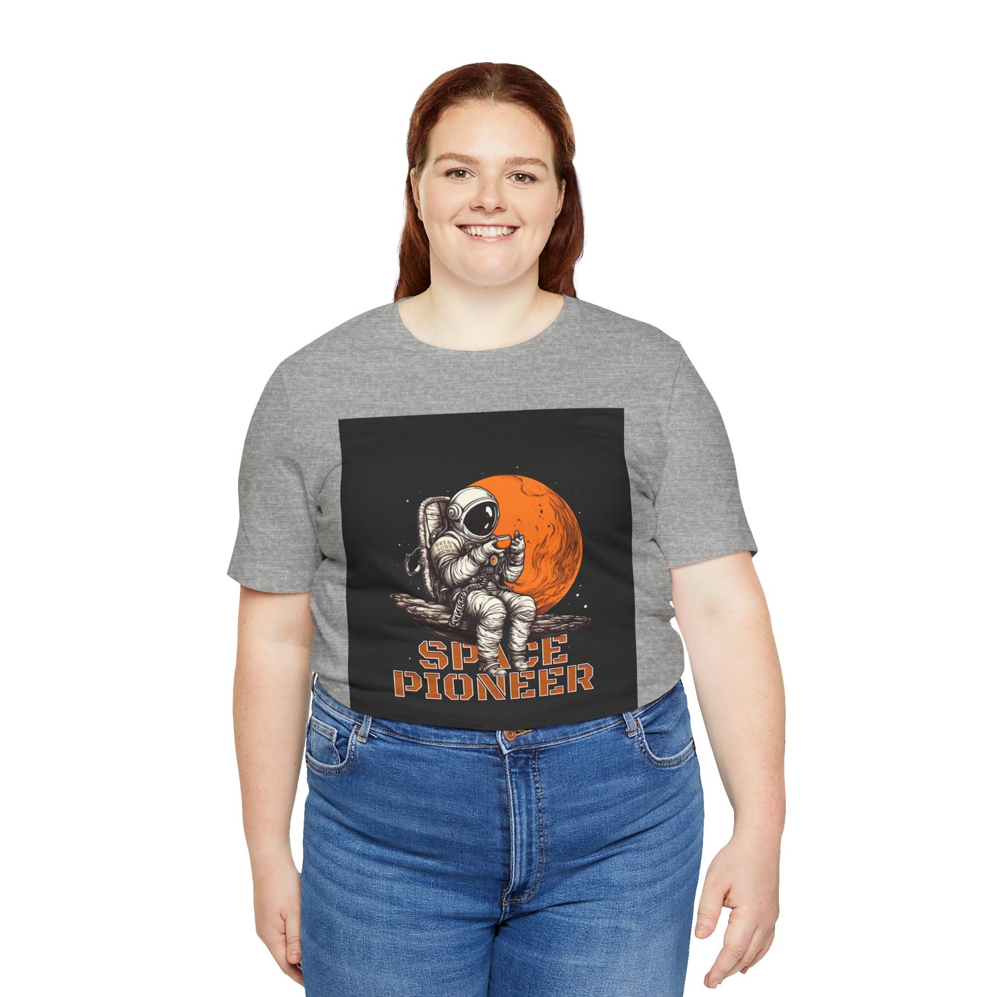 Space Pioneer Unisex Tee - Astronaut Graphic Shirt, Cool Space Themed Gift, Sci-Fi Lover Apparel, Casual Wear, Cosmic Adventure