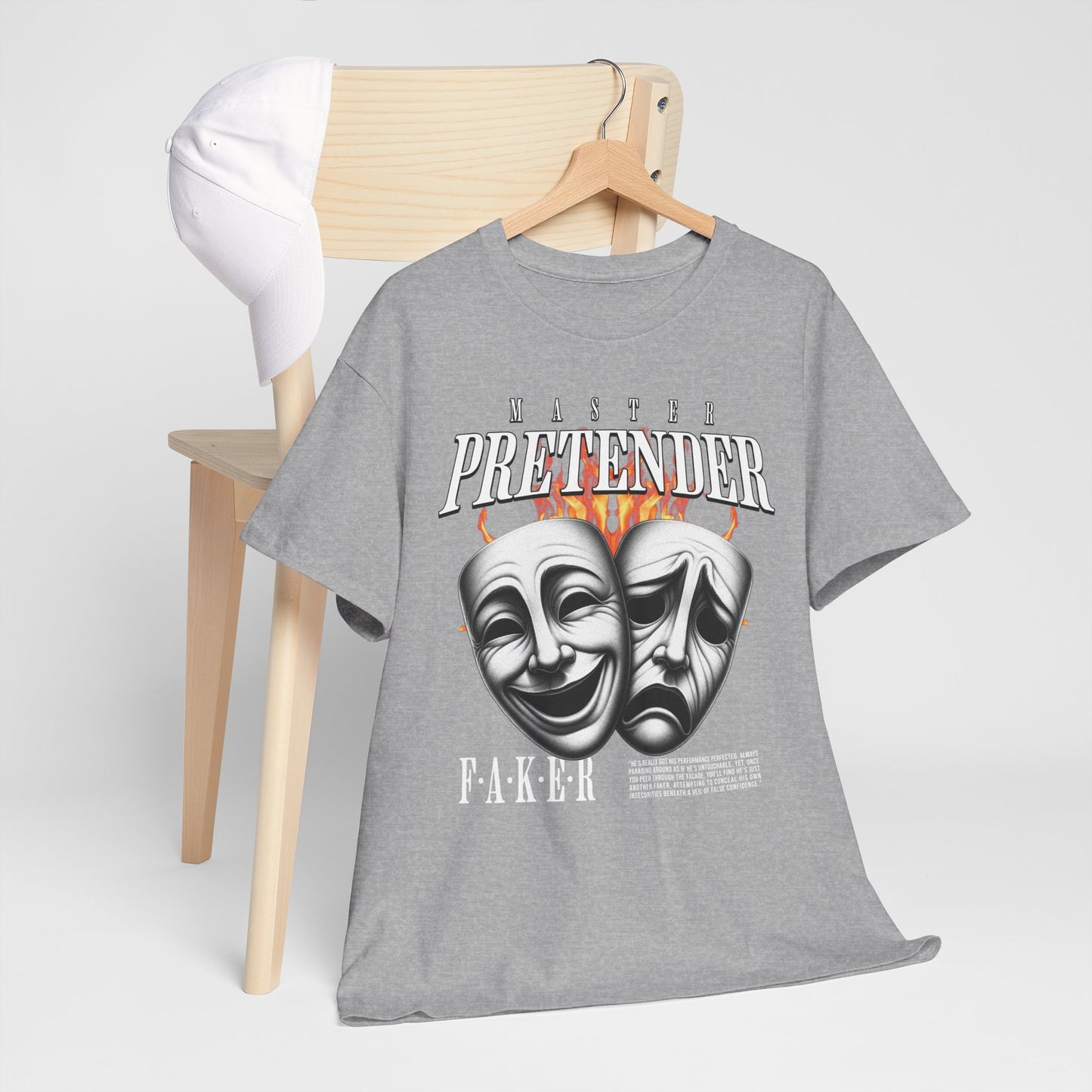 Theatrical Masks Unisex Heavy Cotton Tee, Perfect for Drama Lovers, Gift for Actors, Casual Wear, Theatre Fan Apparel
