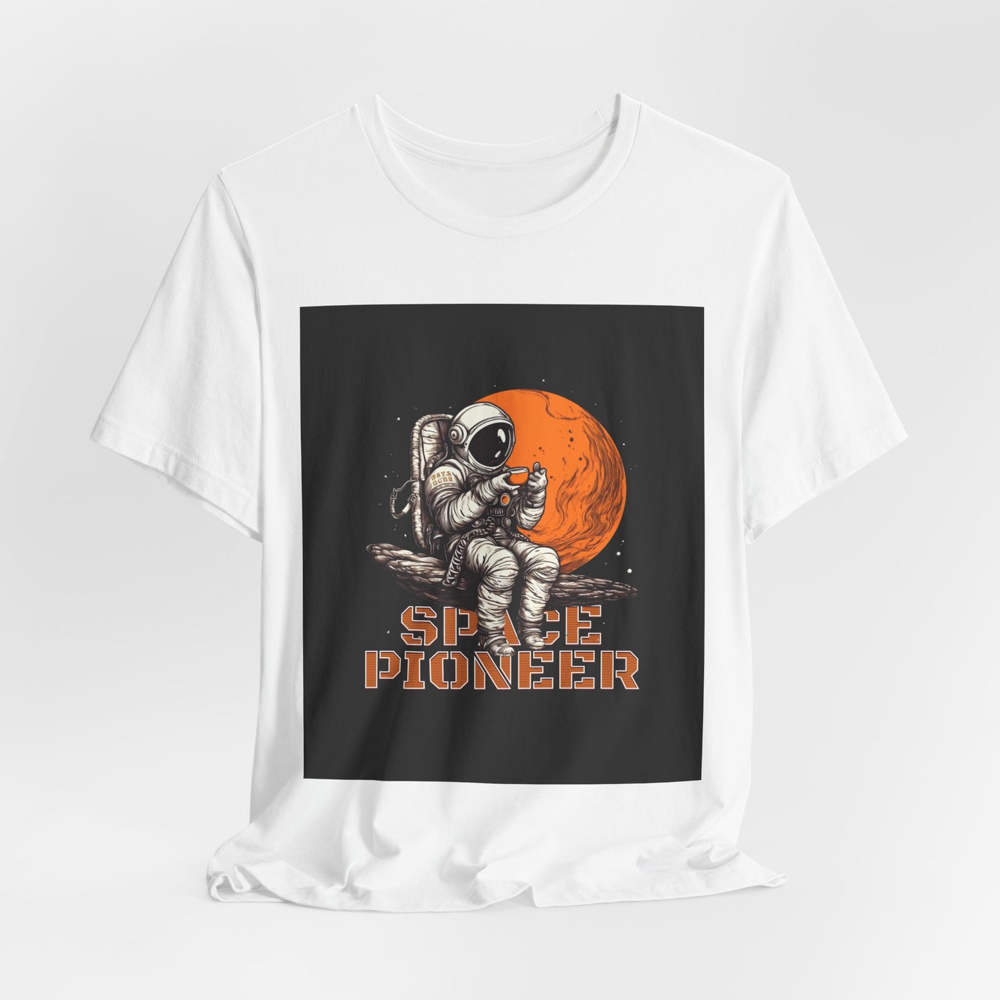 Space Pioneer Unisex Tee - Astronaut Graphic Shirt, Cool Space Themed Gift, Sci-Fi Lover Apparel, Casual Wear, Cosmic Adventure