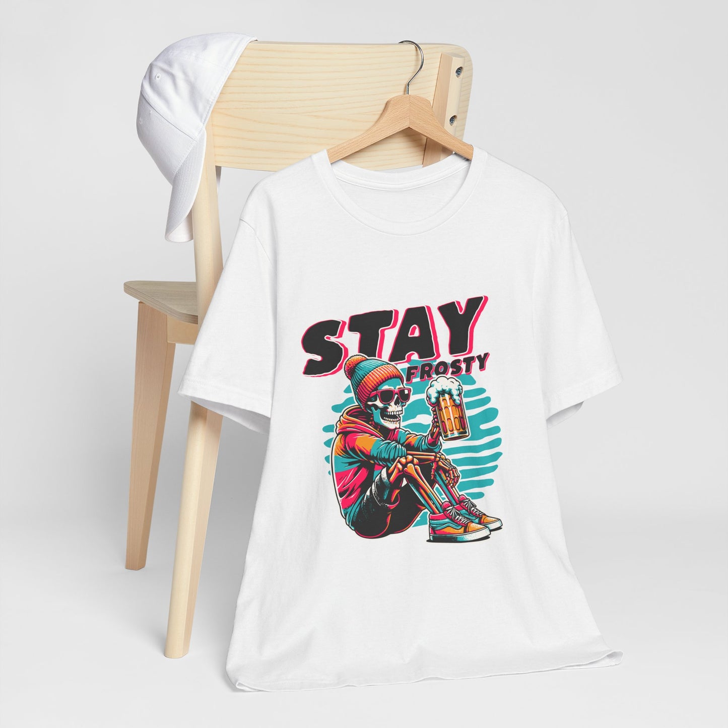 Stay Frosty Unisex Tee, Cool Graphic Shirt, Summer Vibes, Casual Wear, Gift for Him, Music Festival Fashion