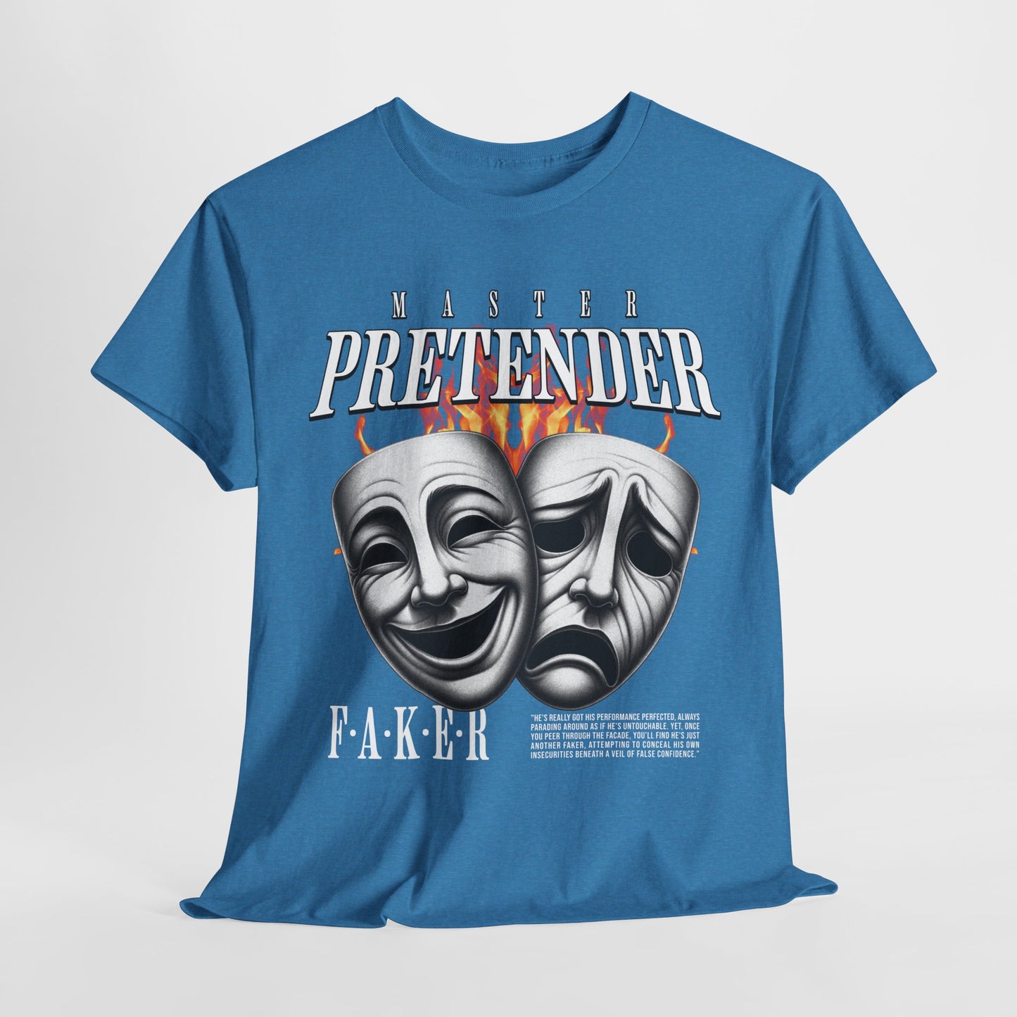 Theatrical Masks Unisex Heavy Cotton Tee, Perfect for Drama Lovers, Gift for Actors, Casual Wear, Theatre Fan Apparel