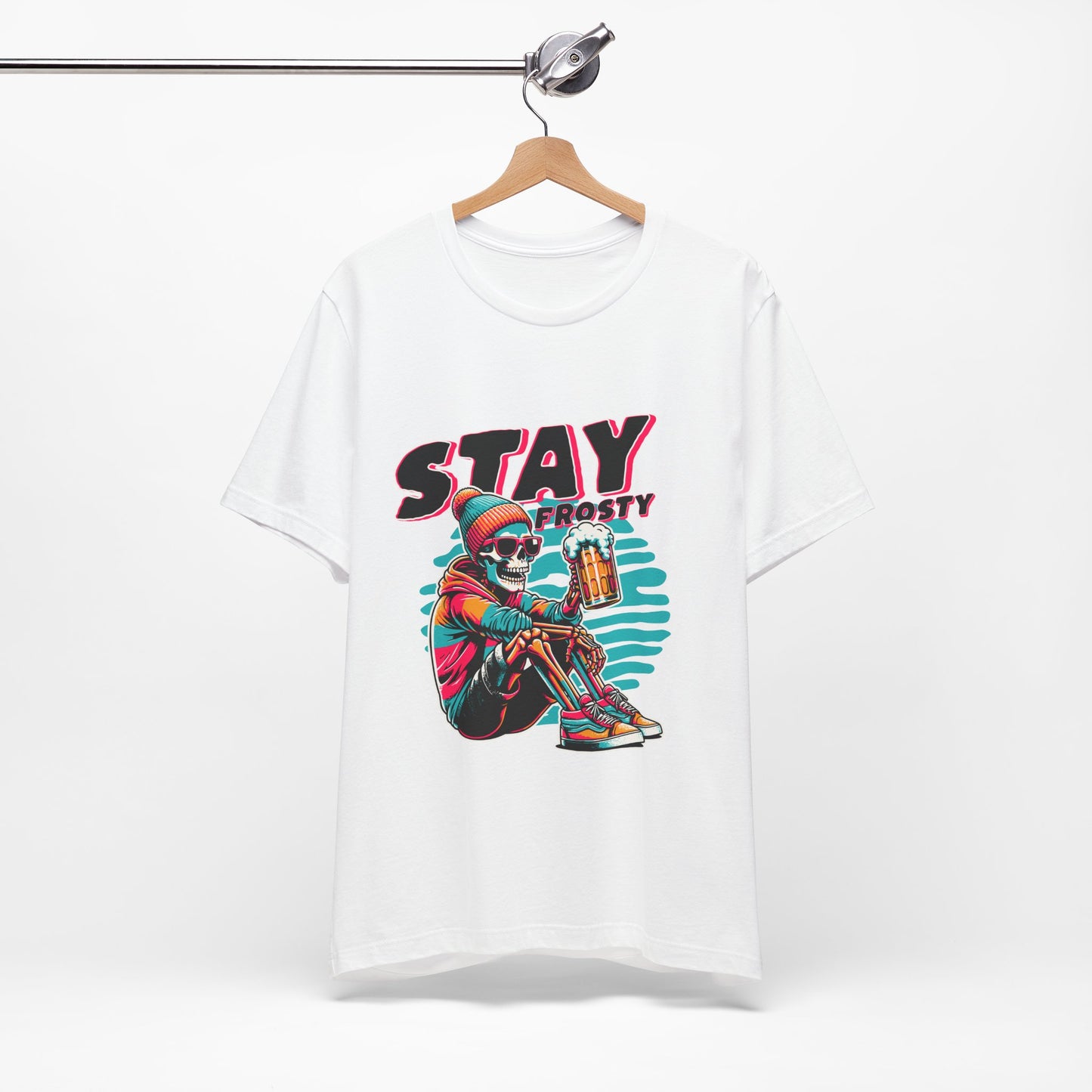 Stay Frosty Unisex Tee, Cool Graphic Shirt, Summer Vibes, Casual Wear, Gift for Him, Music Festival Fashion