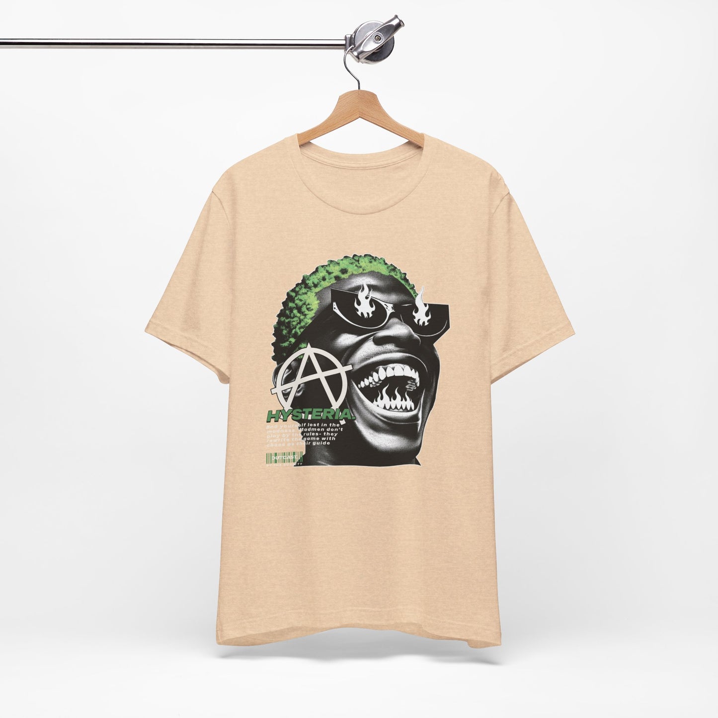 Bold Graphic Tee, Edgy Streetwear Shirt, Urban Casual Wear, Unisex Fashion Top, Gift for Music Lovers, Distinctive Artwork Tee