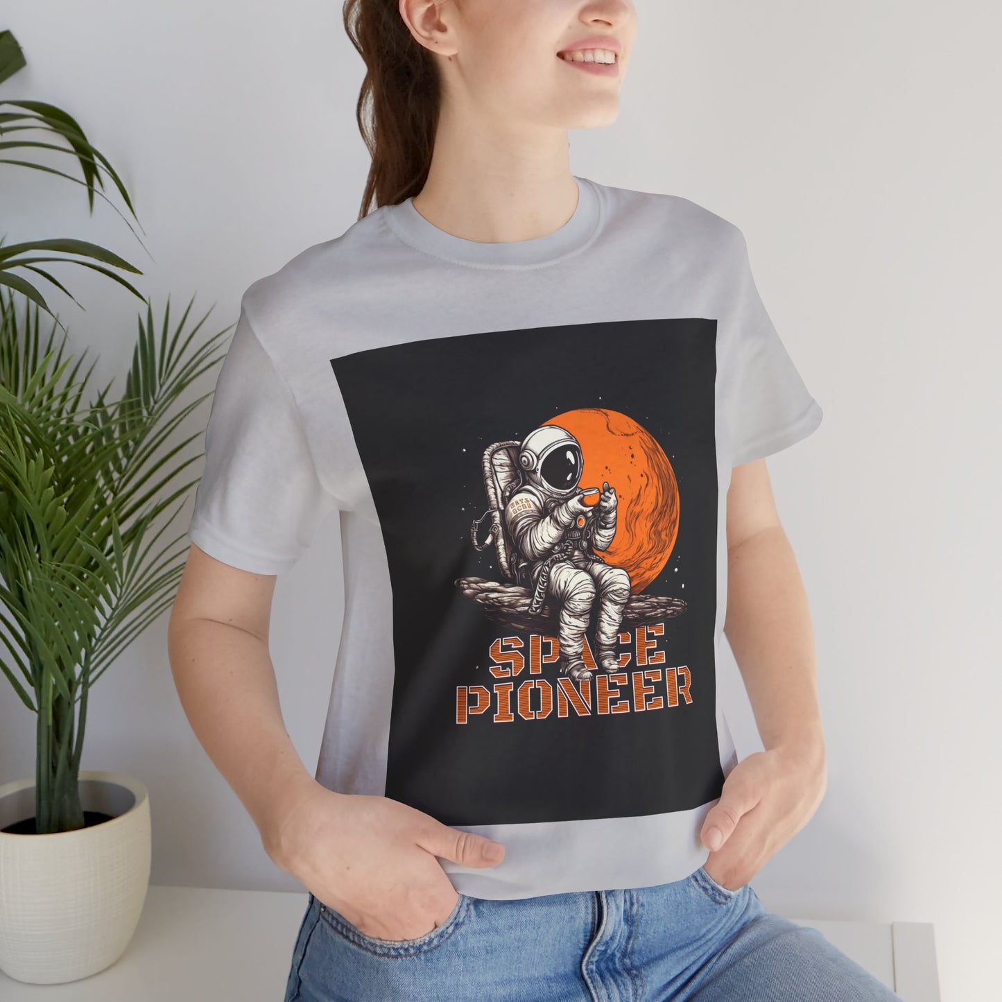 Space Pioneer Unisex Tee - Astronaut Graphic Shirt, Cool Space Themed Gift, Sci-Fi Lover Apparel, Casual Wear, Cosmic Adventure
