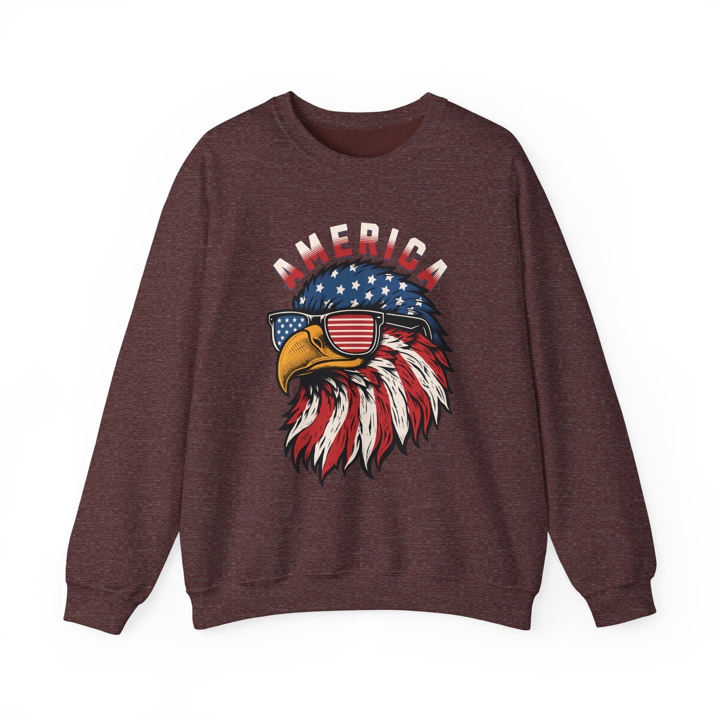 Patriotic Eagle Crewneck Sweatshirt, America Sweatshirt, Unisex Pullover, 4th of July Shirt, Eagle Graphic Sweatshirt