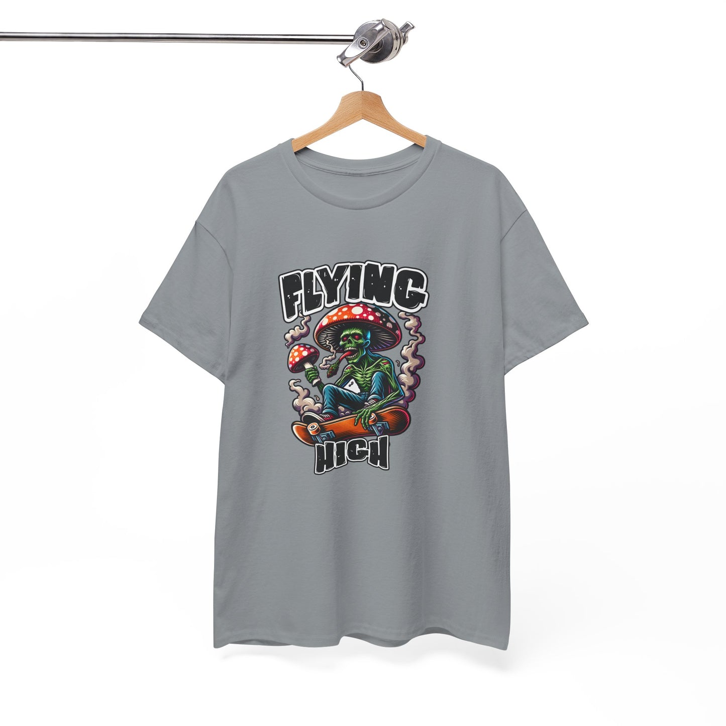 Flying High Unisex Cotton Tee, Psychedelic Shirt, Casual Wear, Gift for Stoners, Retro Fashion, Fun Graphic T-Shirt