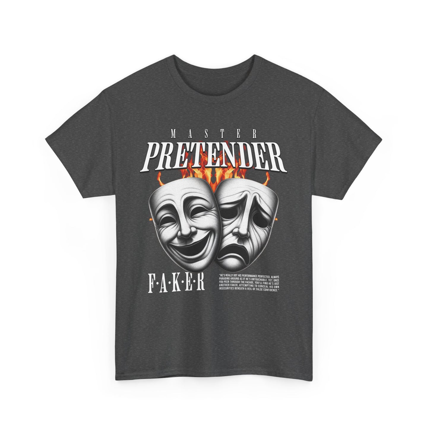 Theatrical Masks Unisex Heavy Cotton Tee, Perfect for Drama Lovers, Gift for Actors, Casual Wear, Theatre Fan Apparel