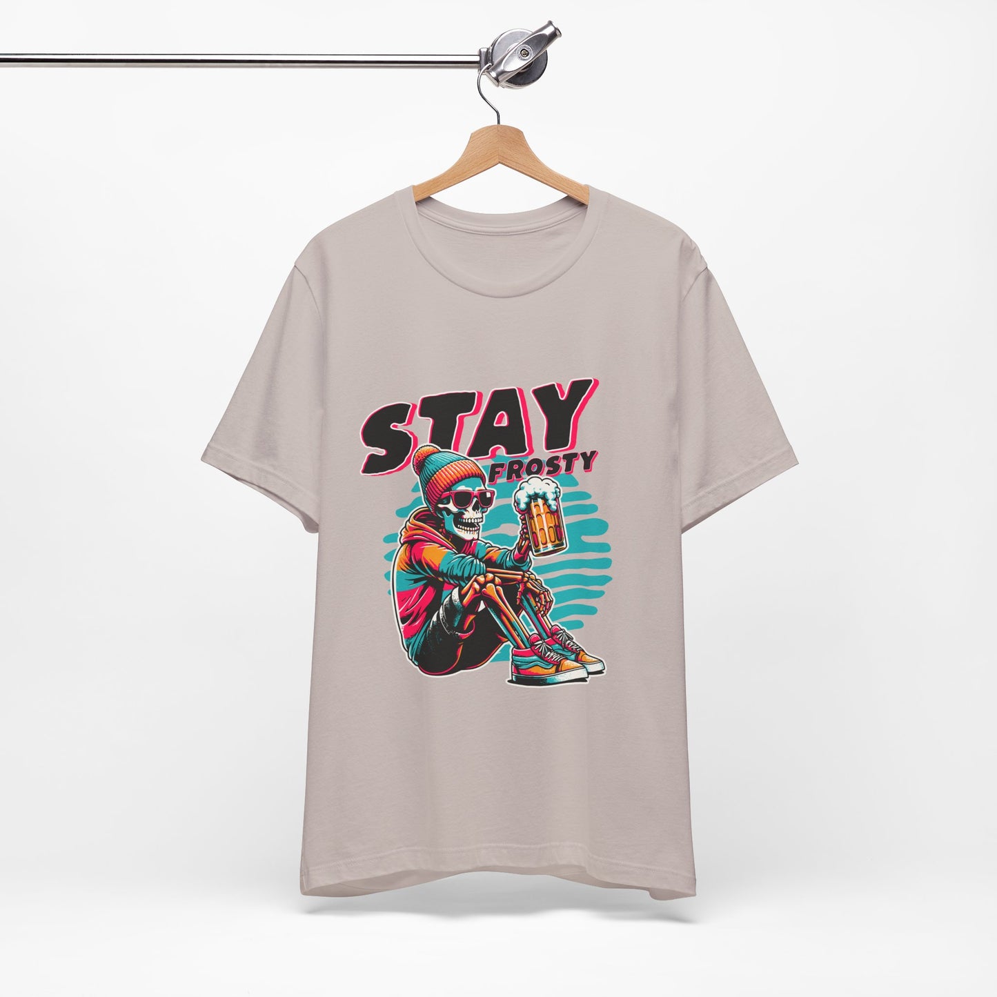 Stay Frosty Unisex Tee, Cool Graphic Shirt, Summer Vibes, Casual Wear, Gift for Him, Music Festival Fashion