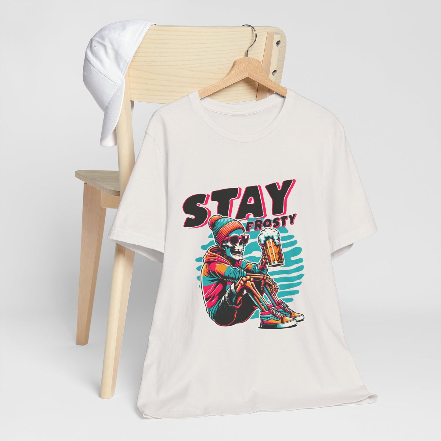 Stay Frosty Unisex Tee, Cool Graphic Shirt, Summer Vibes, Casual Wear, Gift for Him, Music Festival Fashion