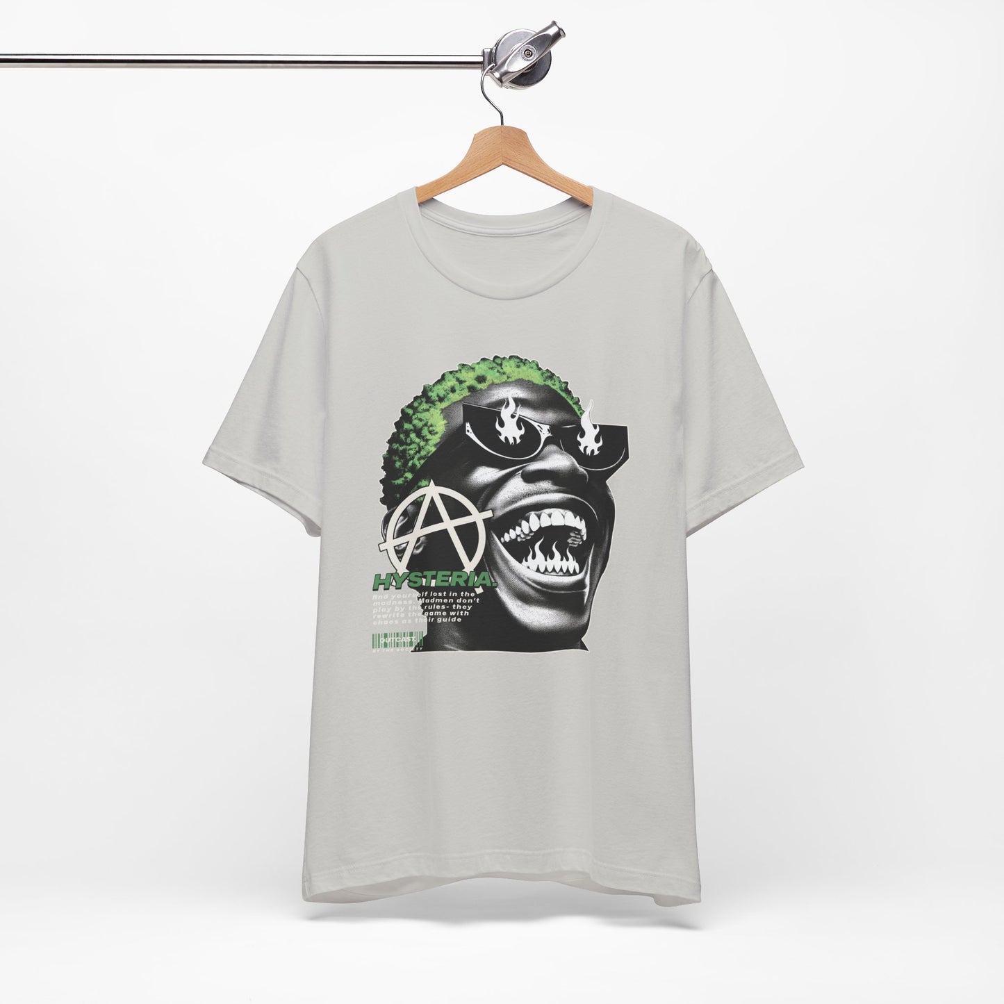 Bold Graphic Tee, Edgy Streetwear Shirt, Urban Casual Wear, Unisex Fashion Top, Gift for Music Lovers, Distinctive Artwork Tee