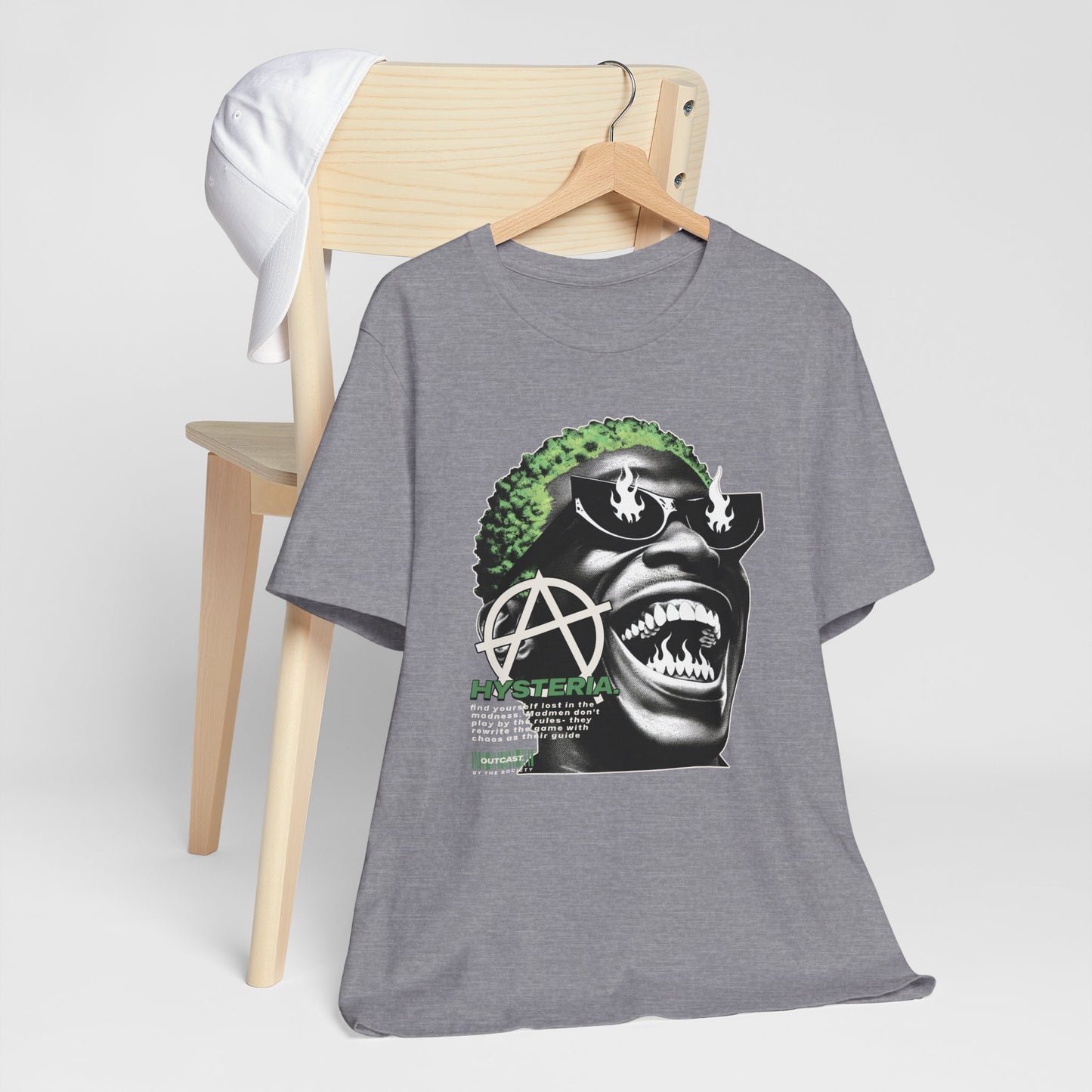 Bold Graphic Tee, Edgy Streetwear Shirt, Urban Casual Wear, Unisex Fashion Top, Gift for Music Lovers, Distinctive Artwork Tee