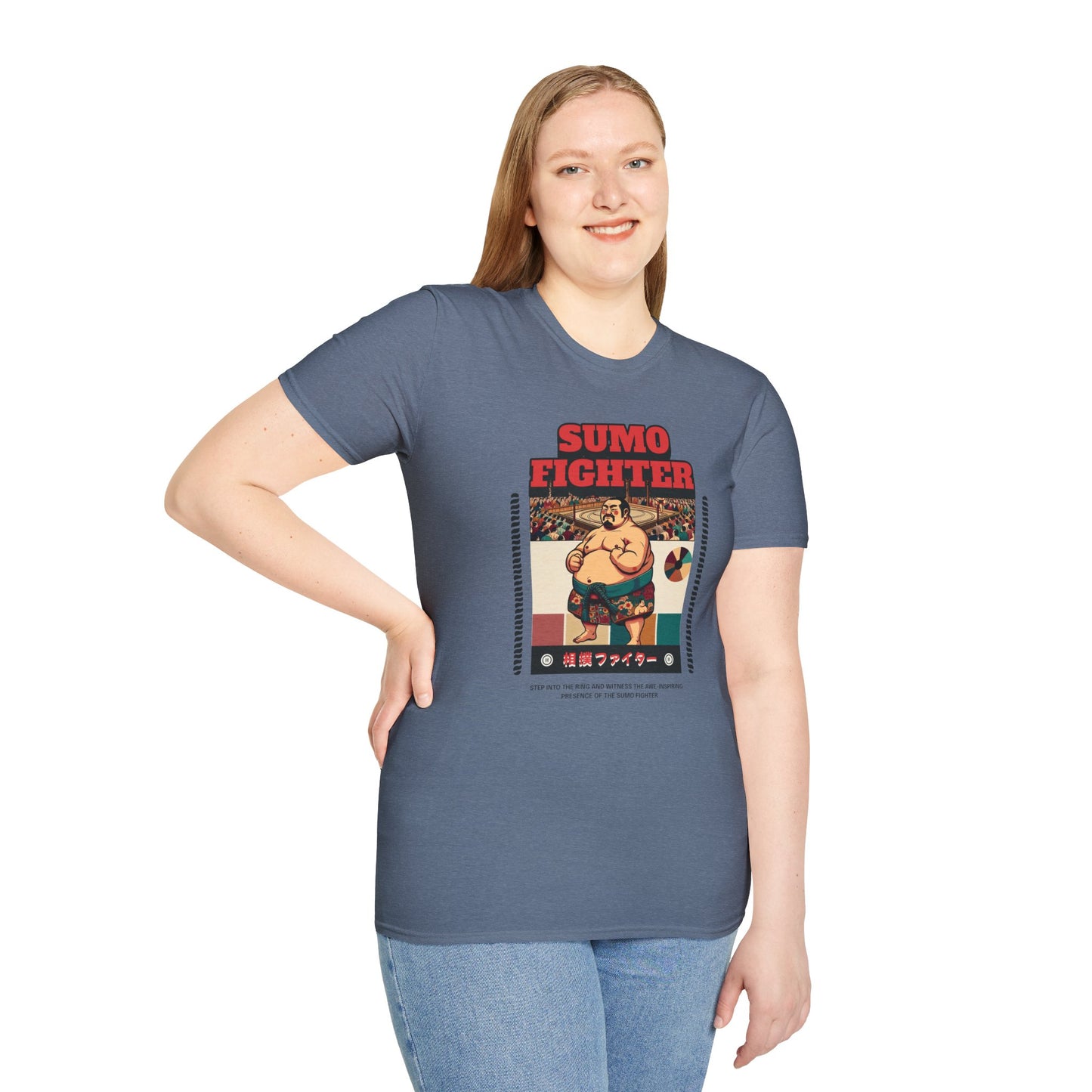 Sumo Fighter Graphic Tee | Fun Unisex T-Shirt for Sports Fans, Unique Gift, Casual Style, Anime Lovers, Vintage Aesthetic