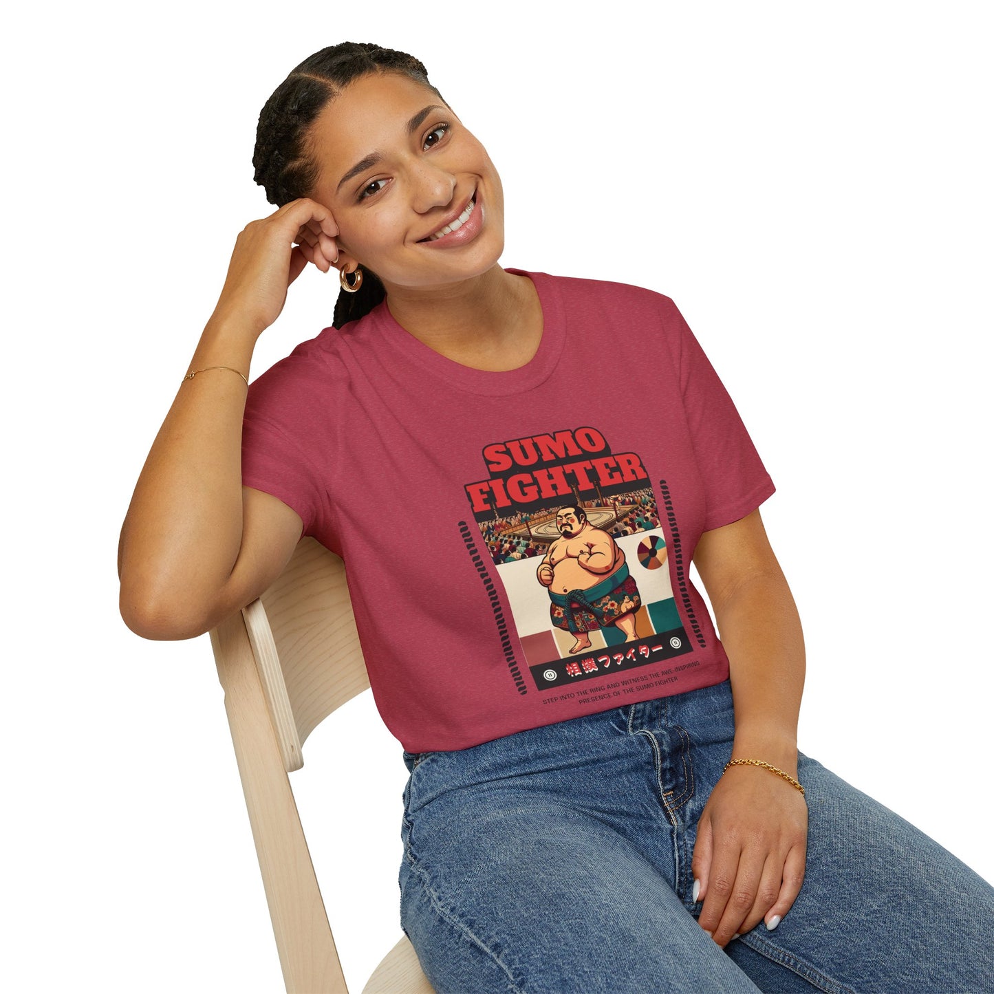 Sumo Fighter Graphic Tee | Fun Unisex T-Shirt for Sports Fans, Unique Gift, Casual Style, Anime Lovers, Vintage Aesthetic