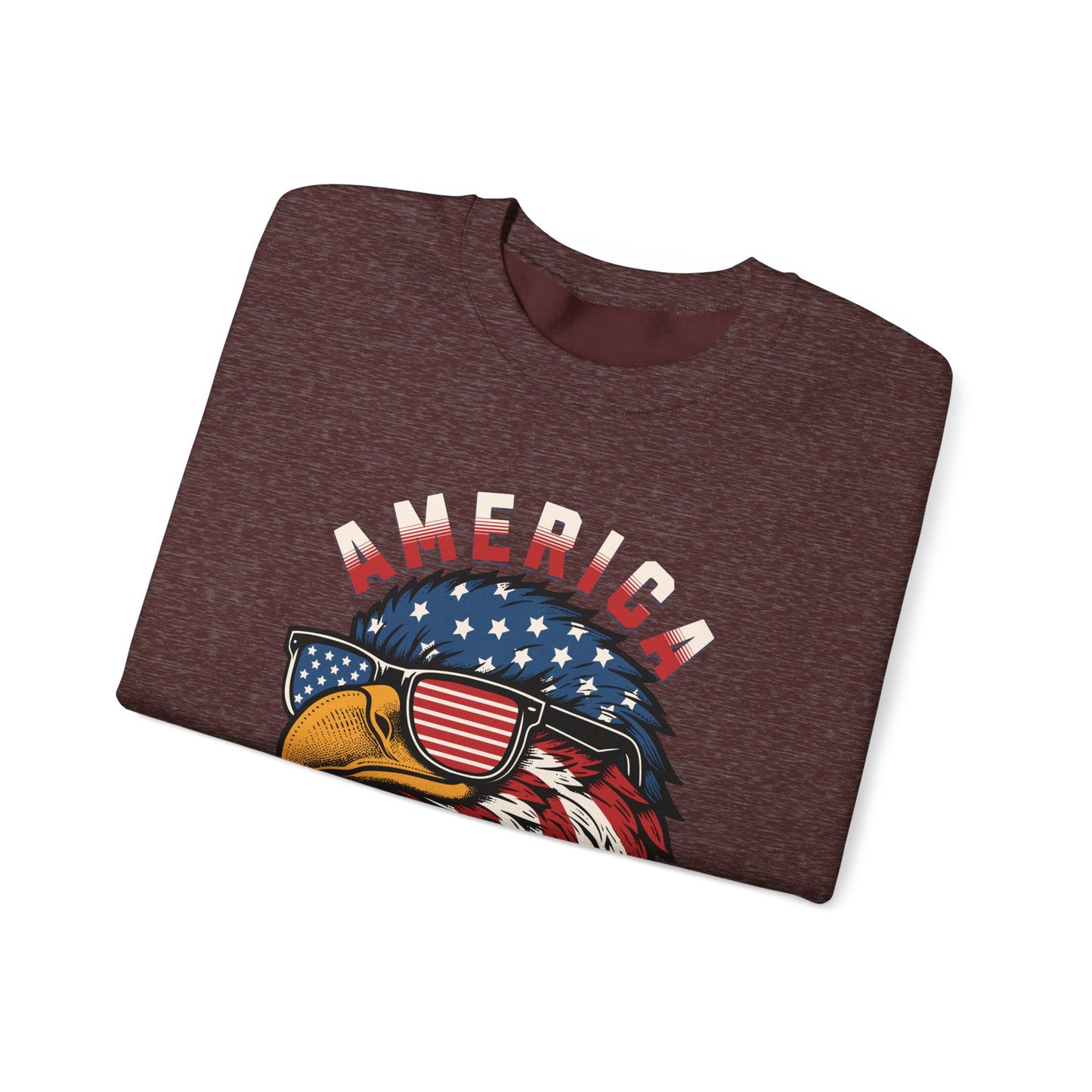 Patriotic Eagle Crewneck Sweatshirt, America Sweatshirt, Unisex Pullover, 4th of July Shirt, Eagle Graphic Sweatshirt