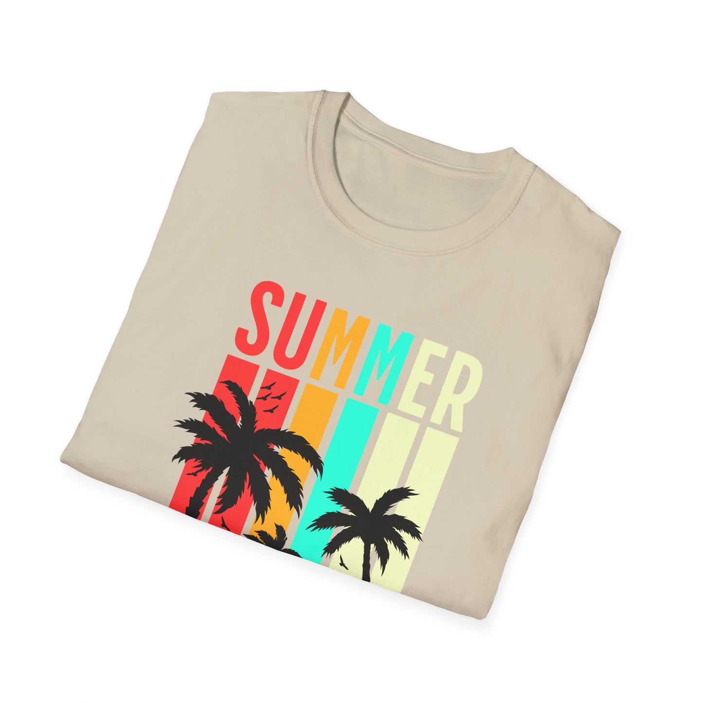 Summer Vibes Unisex T-Shirt, Beach Party Shirt, Casual Wear, Gift for Friends, Vacation Outfit, Coaster Inspired Design