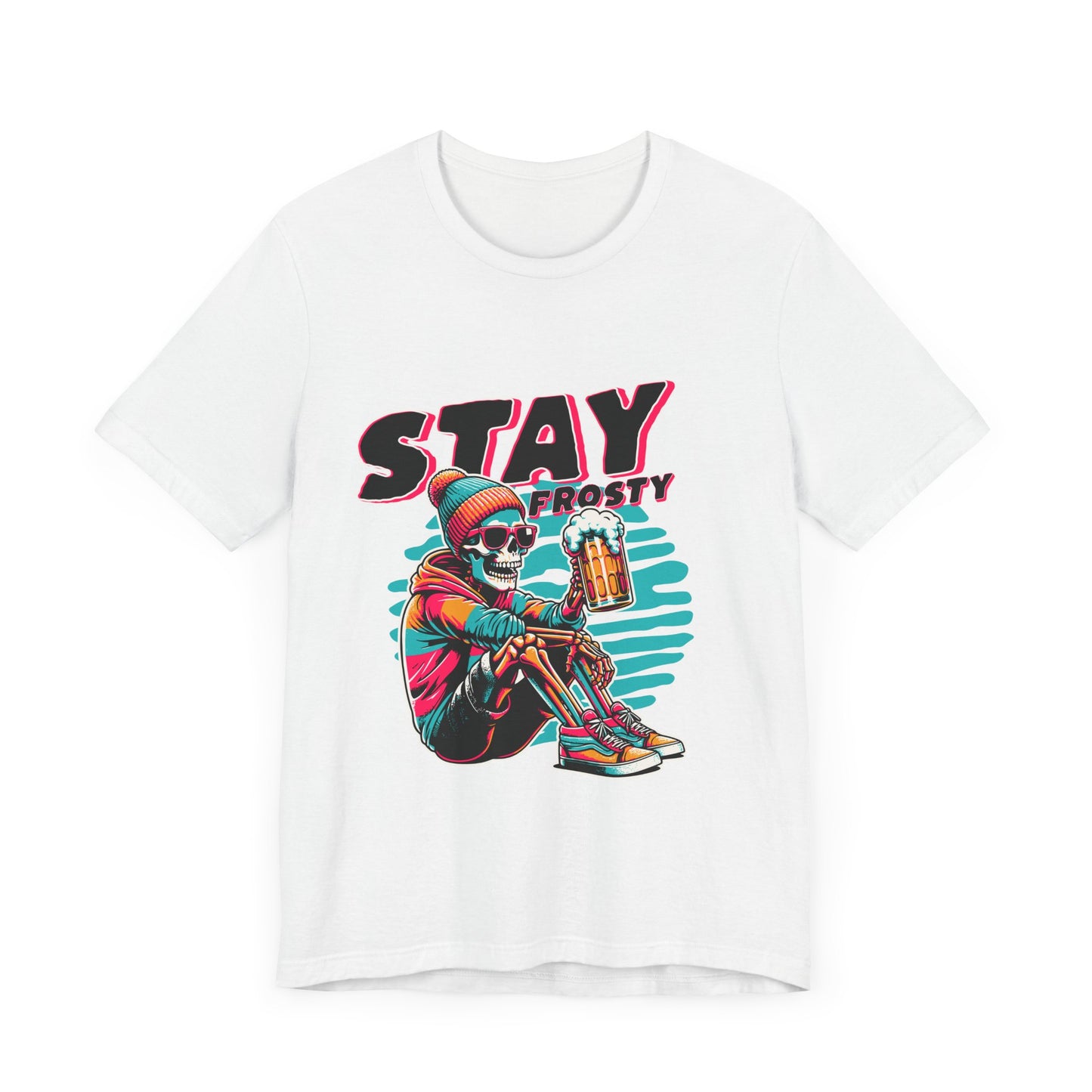 Stay Frosty Unisex Tee, Cool Graphic Shirt, Summer Vibes, Casual Wear, Gift for Him, Music Festival Fashion