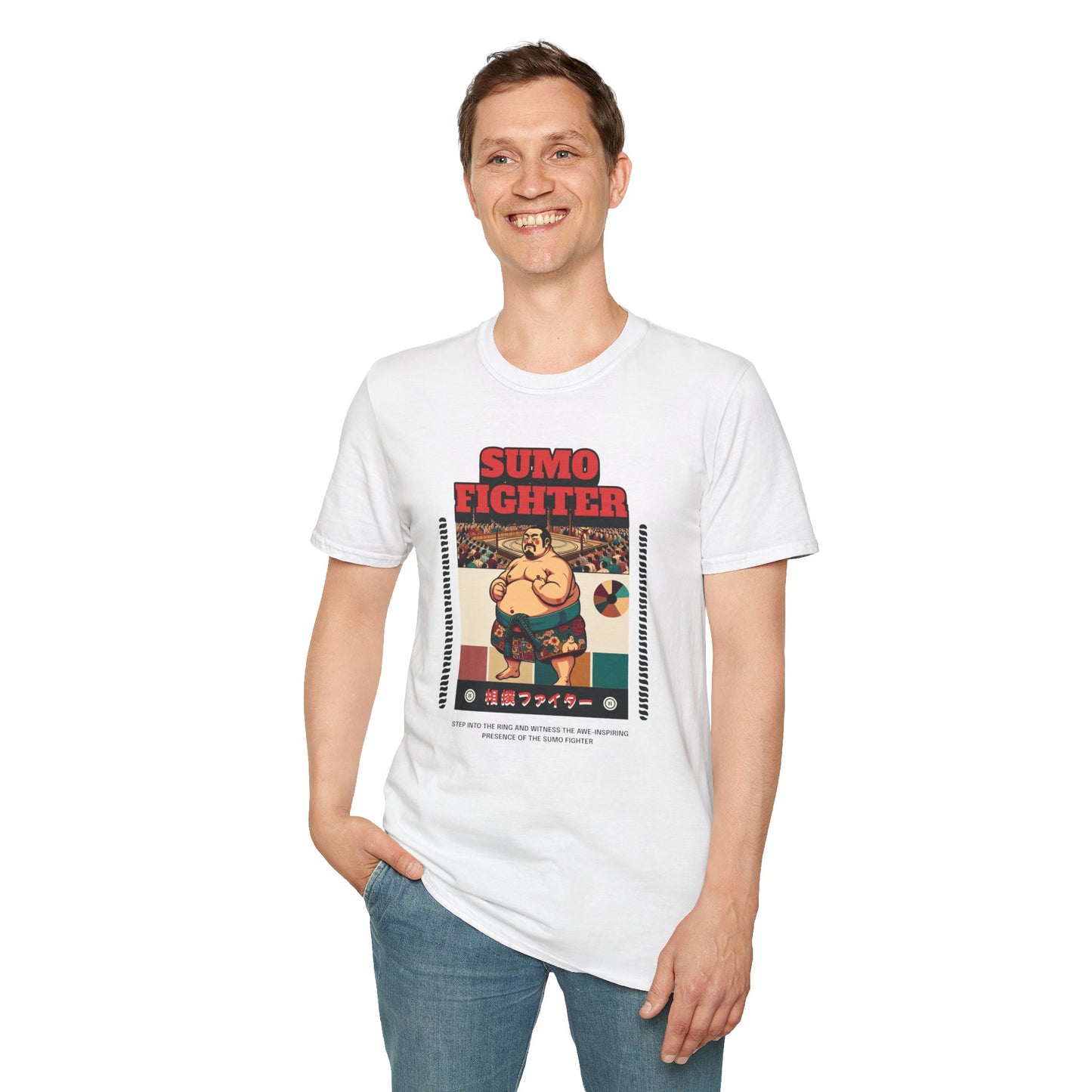 Sumo Fighter Graphic Tee | Fun Unisex T-Shirt for Sports Fans, Unique Gift, Casual Style, Anime Lovers, Vintage Aesthetic