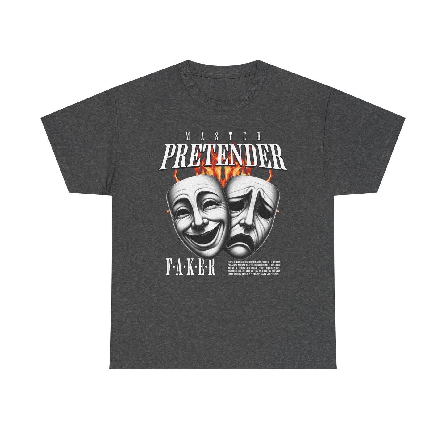 Theatrical Masks Unisex Heavy Cotton Tee, Perfect for Drama Lovers, Gift for Actors, Casual Wear, Theatre Fan Apparel