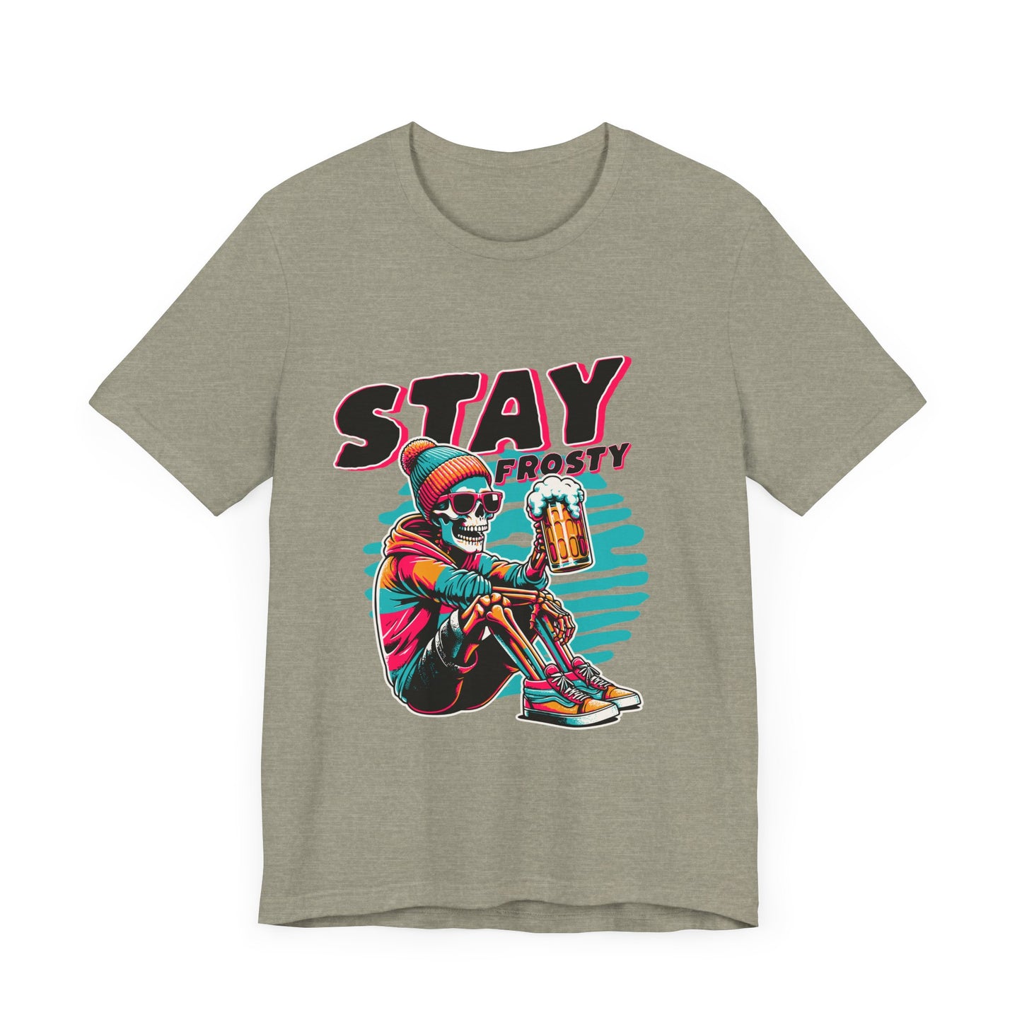 Stay Frosty Unisex Tee, Cool Graphic Shirt, Summer Vibes, Casual Wear, Gift for Him, Music Festival Fashion
