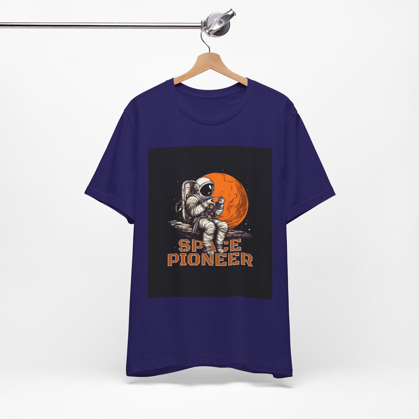 Space Pioneer Unisex Tee - Astronaut Graphic Shirt, Cool Space Themed Gift, Sci-Fi Lover Apparel, Casual Wear, Cosmic Adventure