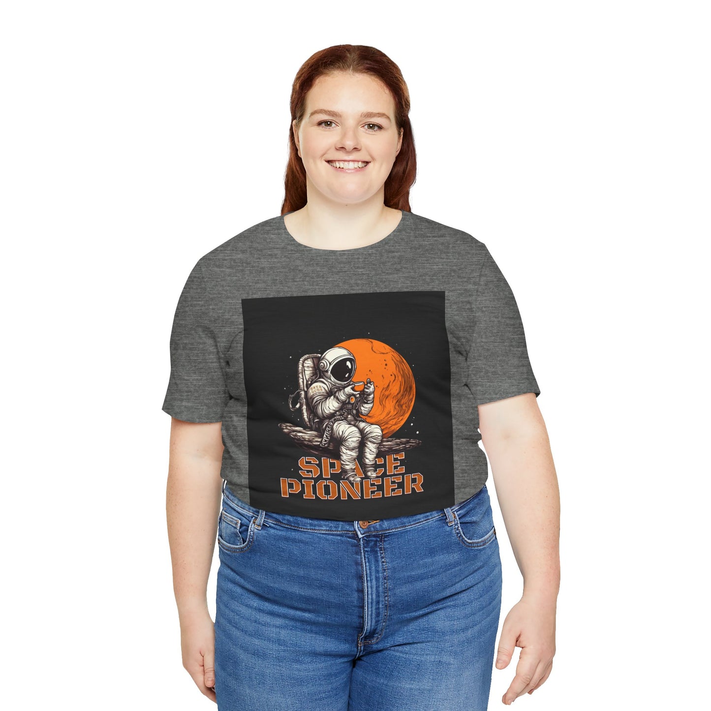 Space Pioneer Unisex Tee - Astronaut Graphic Shirt, Cool Space Themed Gift, Sci-Fi Lover Apparel, Casual Wear, Cosmic Adventure