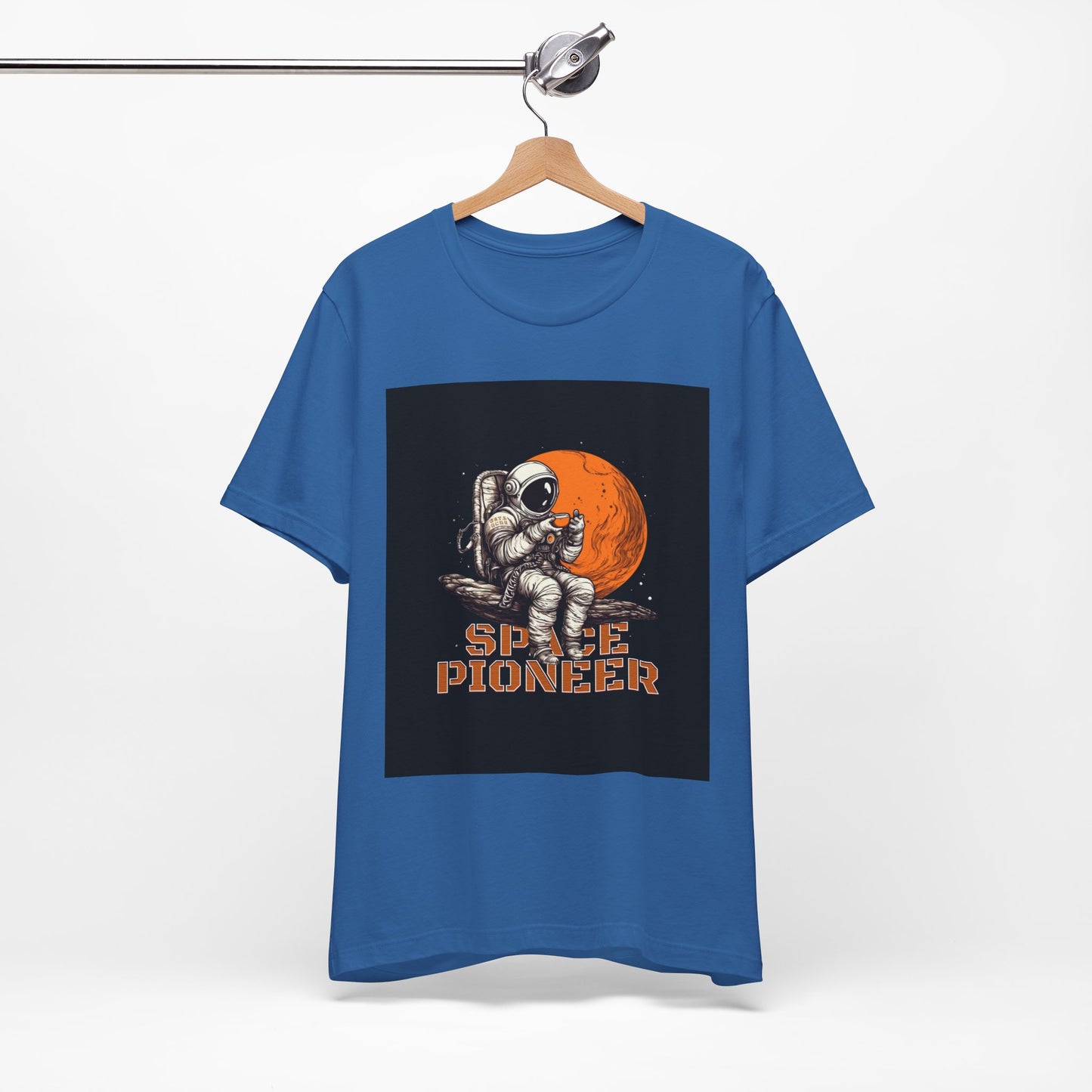 Space Pioneer Unisex Tee - Astronaut Graphic Shirt, Cool Space Themed Gift, Sci-Fi Lover Apparel, Casual Wear, Cosmic Adventure