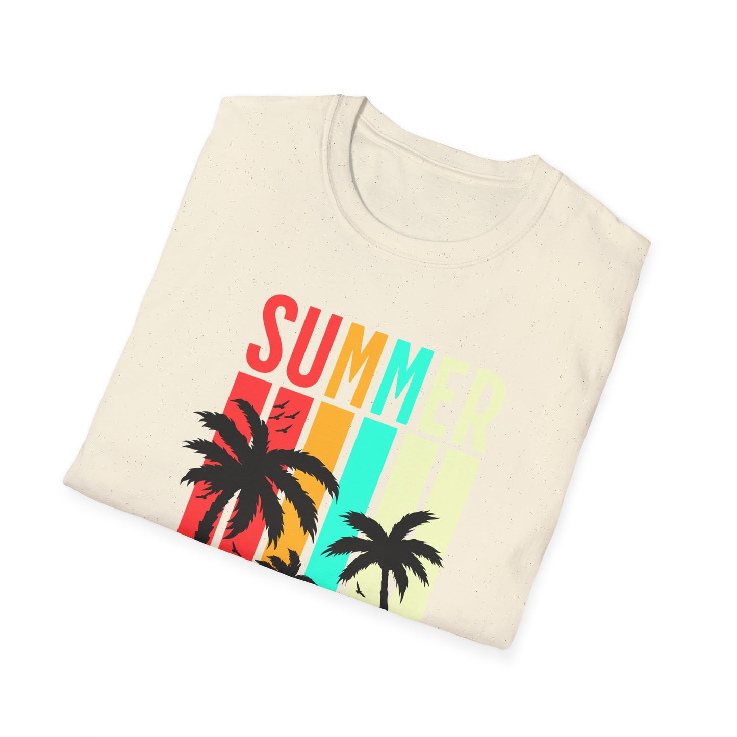 Summer Vibes Unisex T-Shirt, Beach Party Shirt, Casual Wear, Gift for Friends, Vacation Outfit, Coaster Inspired Design