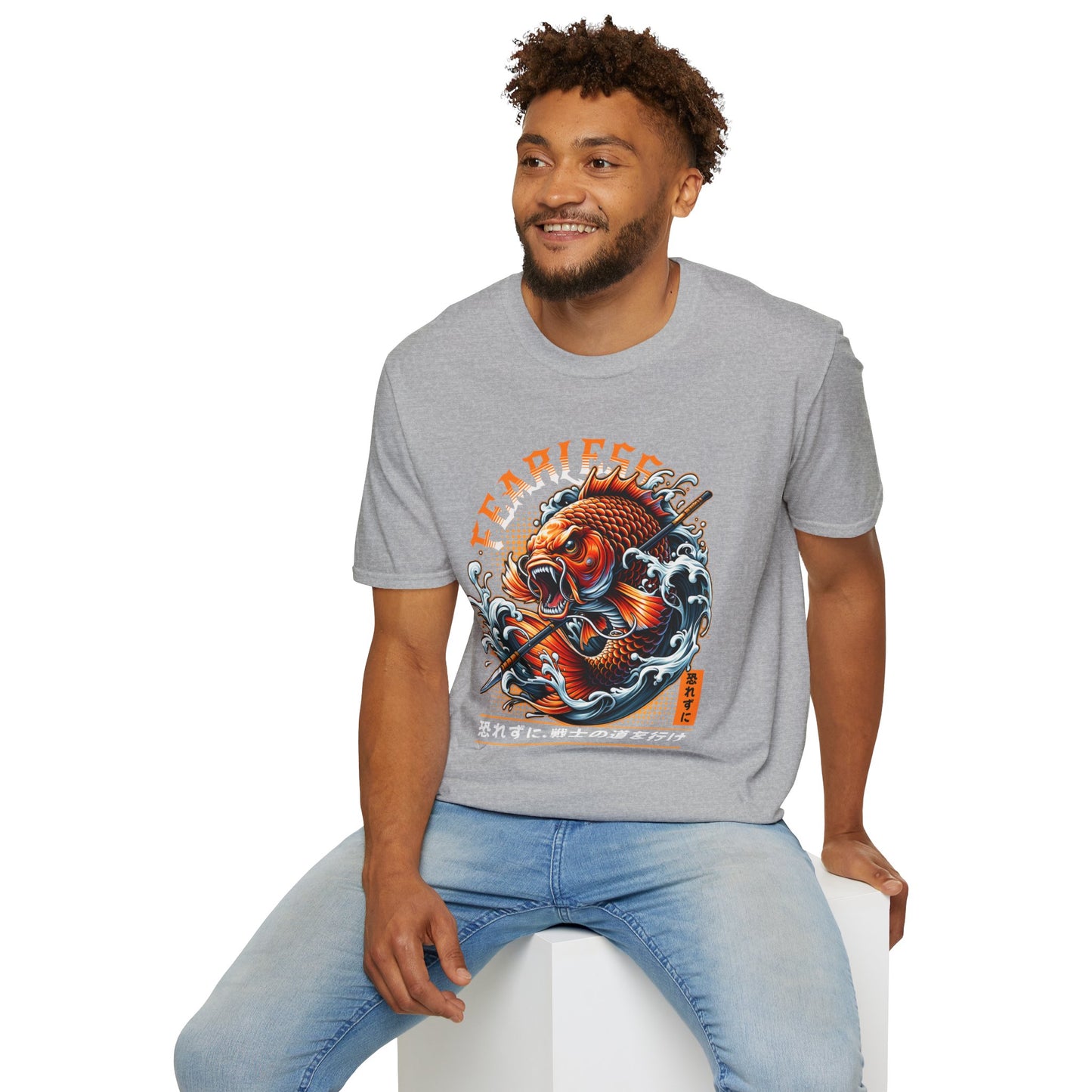 Fearless Koi Unisex Softstyle T-Shirt - Inspirational Gift, Casual Wear, Everyday Comfort, Success Apparel, Relaxed Fit