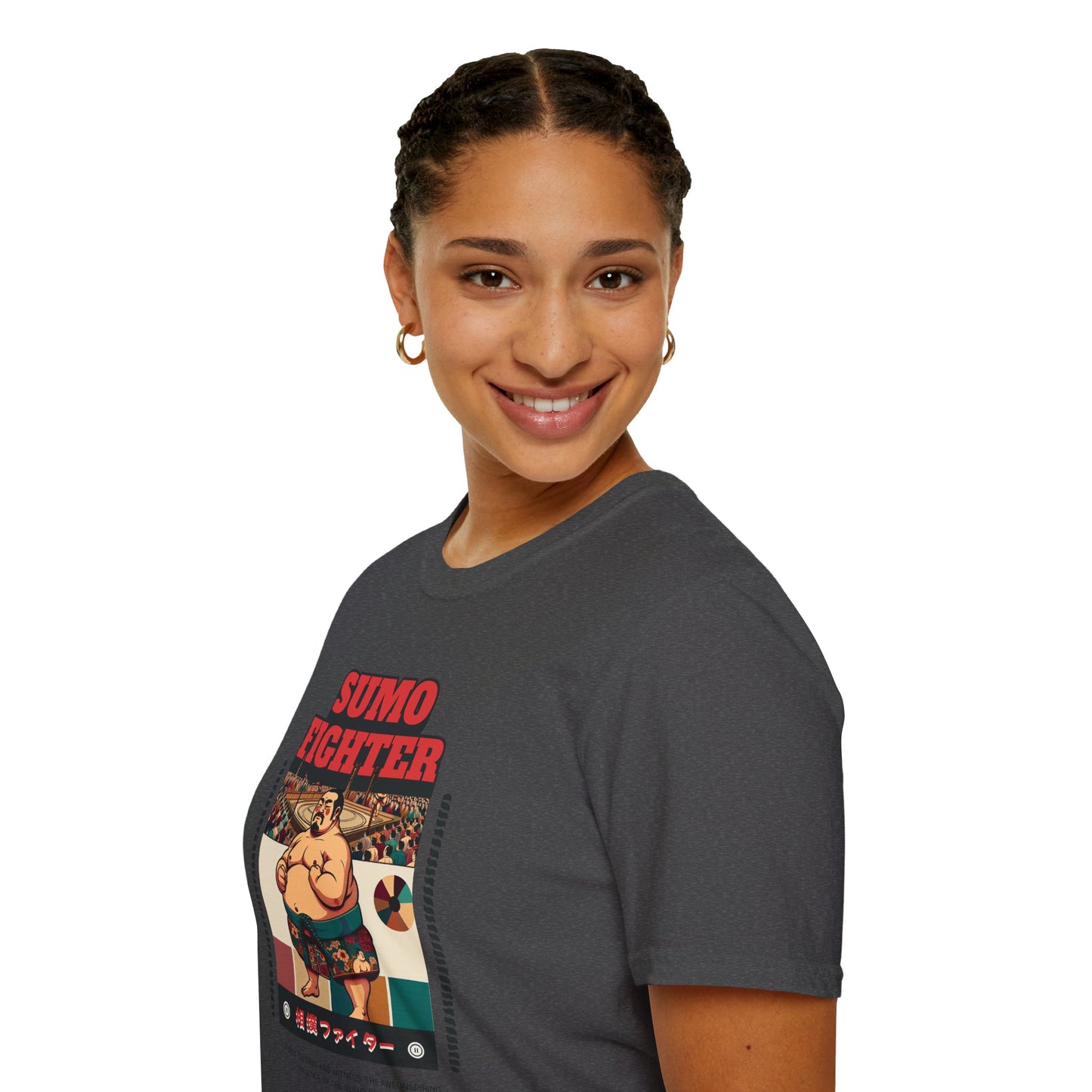 Sumo Fighter Graphic Tee | Fun Unisex T-Shirt for Sports Fans, Unique Gift, Casual Style, Anime Lovers, Vintage Aesthetic