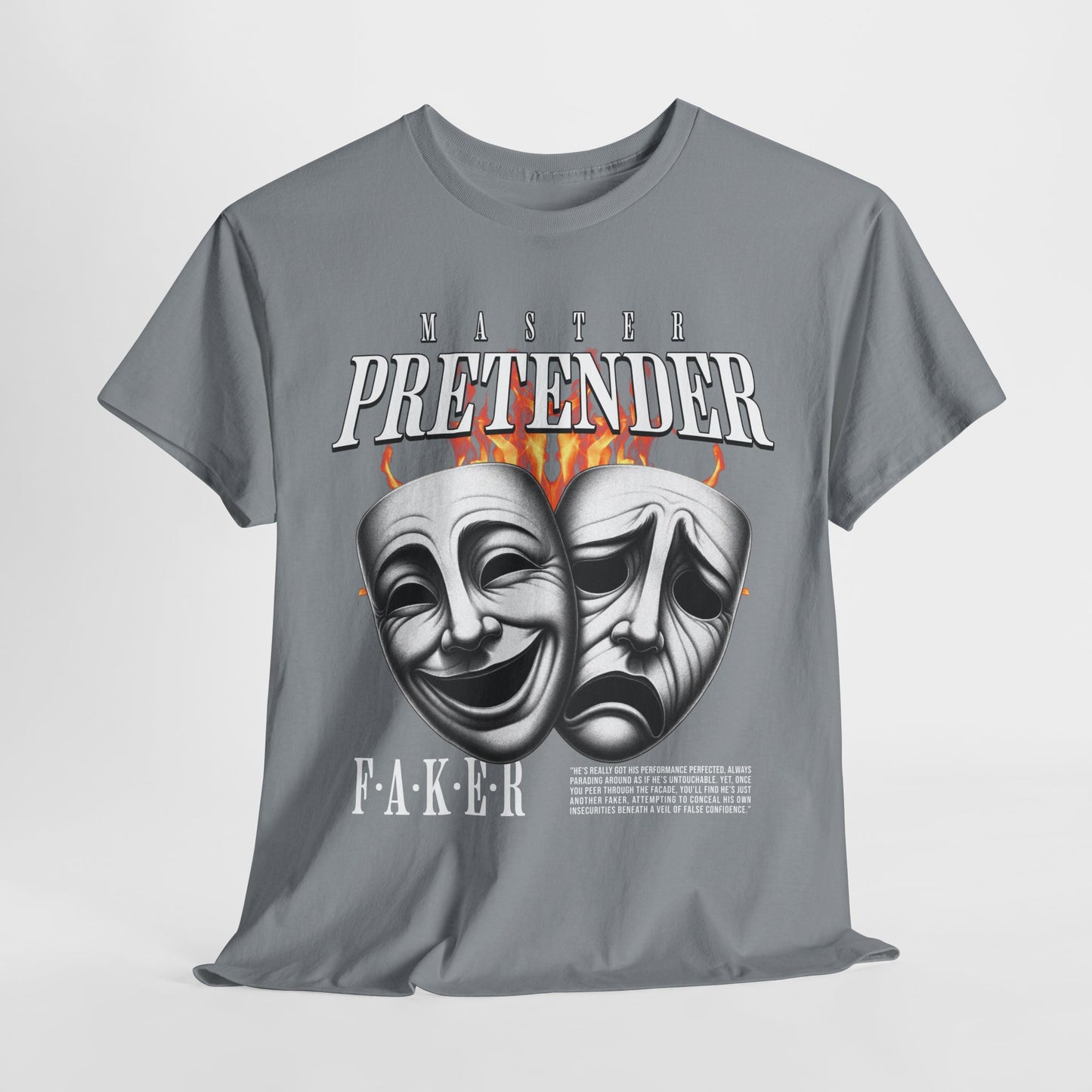 Theatrical Masks Unisex Heavy Cotton Tee, Perfect for Drama Lovers, Gift for Actors, Casual Wear, Theatre Fan Apparel