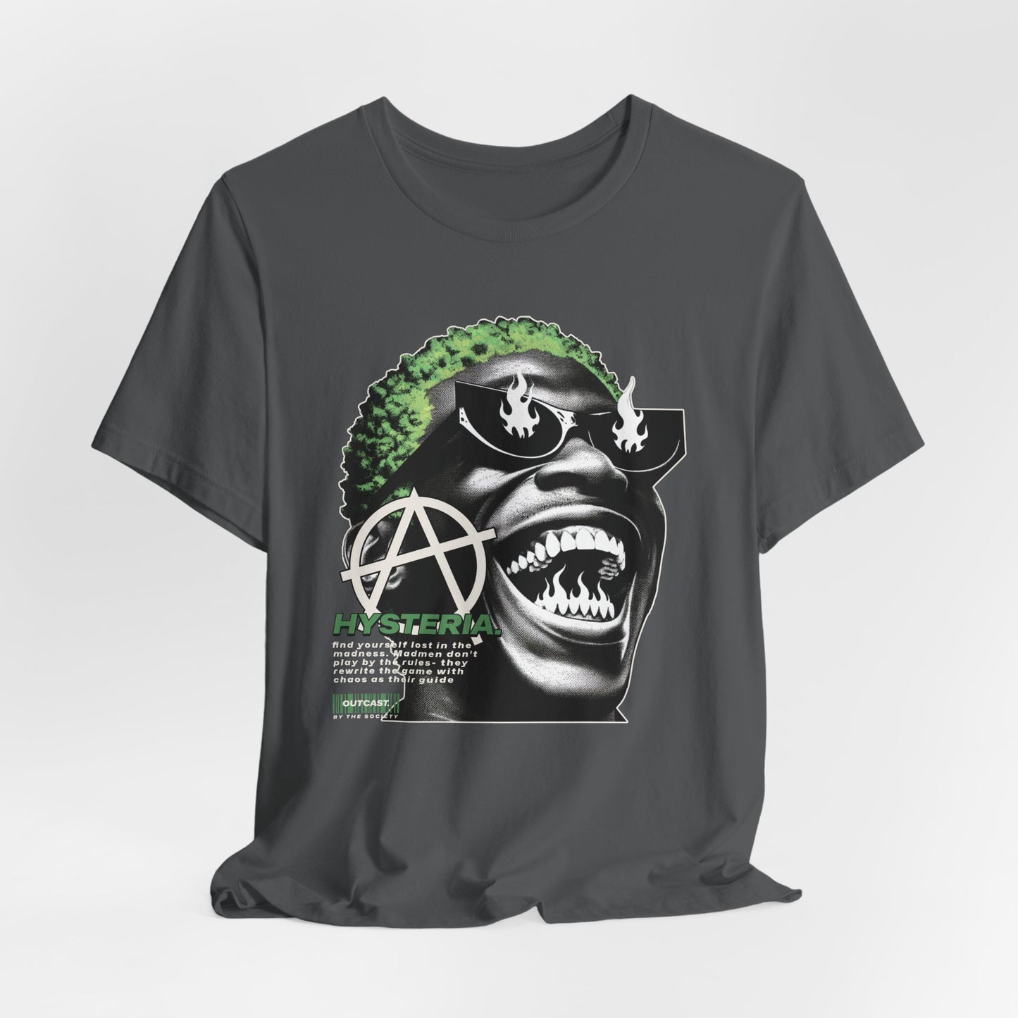 Bold Graphic Tee, Edgy Streetwear Shirt, Urban Casual Wear, Unisex Fashion Top, Gift for Music Lovers, Distinctive Artwork Tee