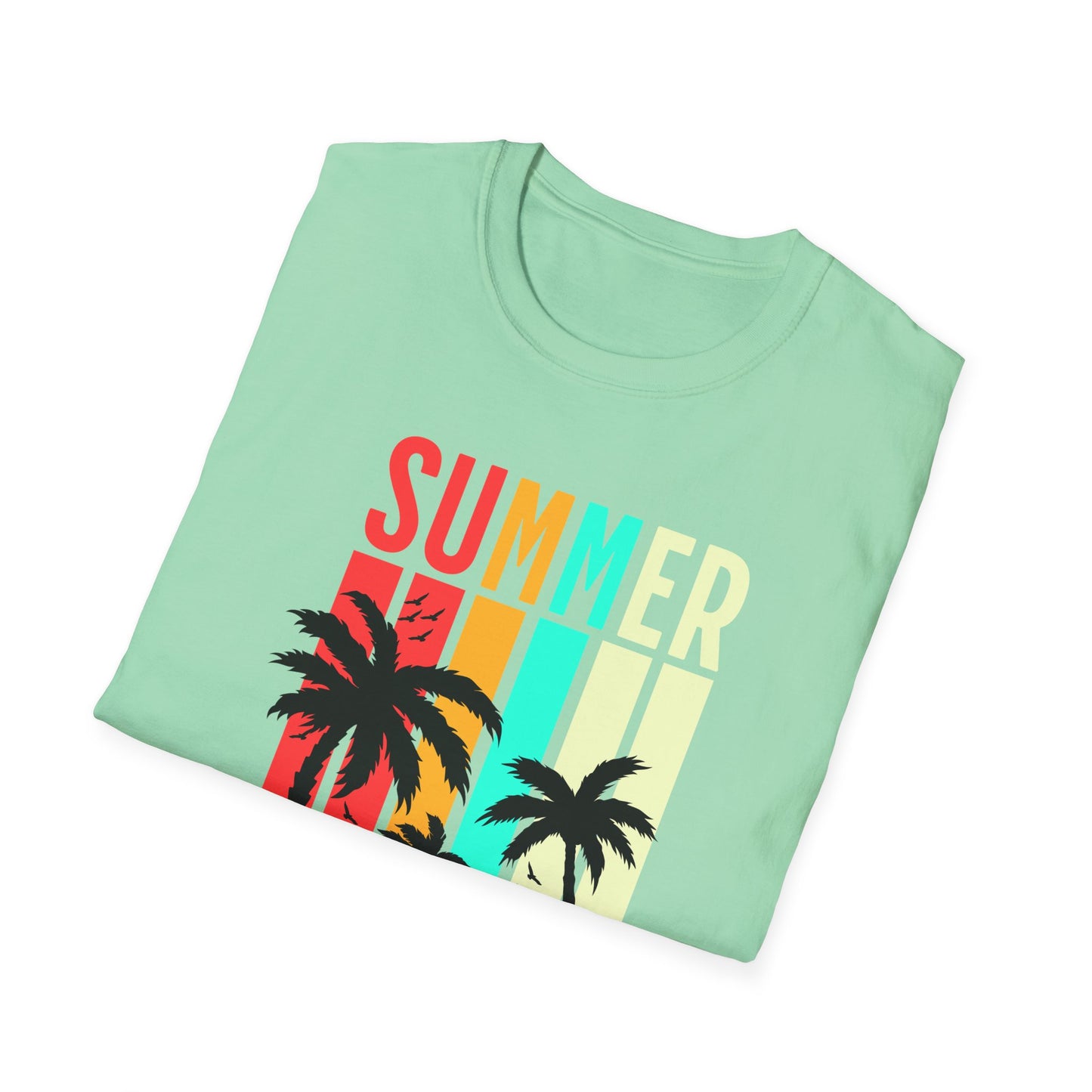 Summer Vibes Unisex T-Shirt, Beach Party Shirt, Casual Wear, Gift for Friends, Vacation Outfit, Coaster Inspired Design