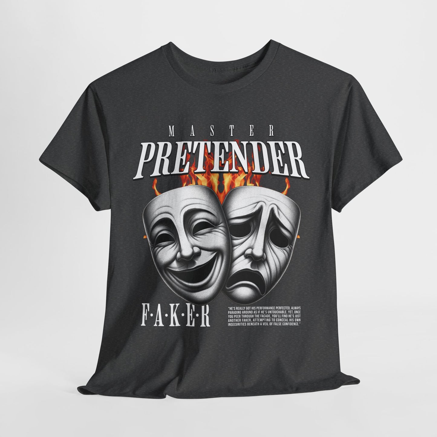 Theatrical Masks Unisex Heavy Cotton Tee, Perfect for Drama Lovers, Gift for Actors, Casual Wear, Theatre Fan Apparel