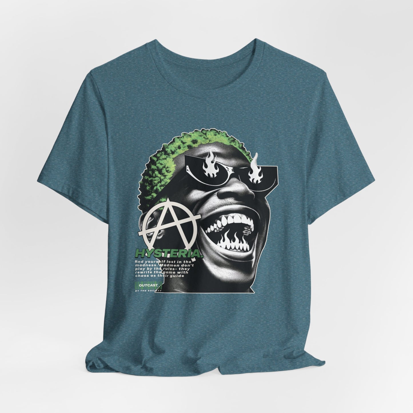 Bold Graphic Tee, Edgy Streetwear Shirt, Urban Casual Wear, Unisex Fashion Top, Gift for Music Lovers, Distinctive Artwork Tee