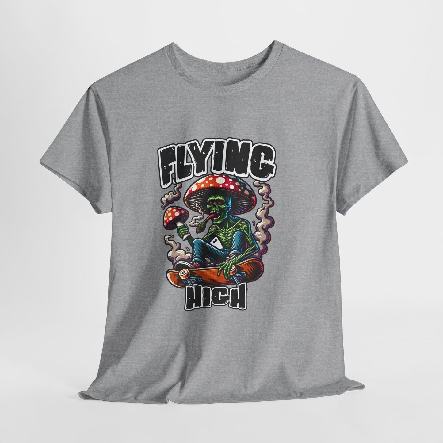 Flying High Unisex Cotton Tee, Psychedelic Shirt, Casual Wear, Gift for Stoners, Retro Fashion, Fun Graphic T-Shirt