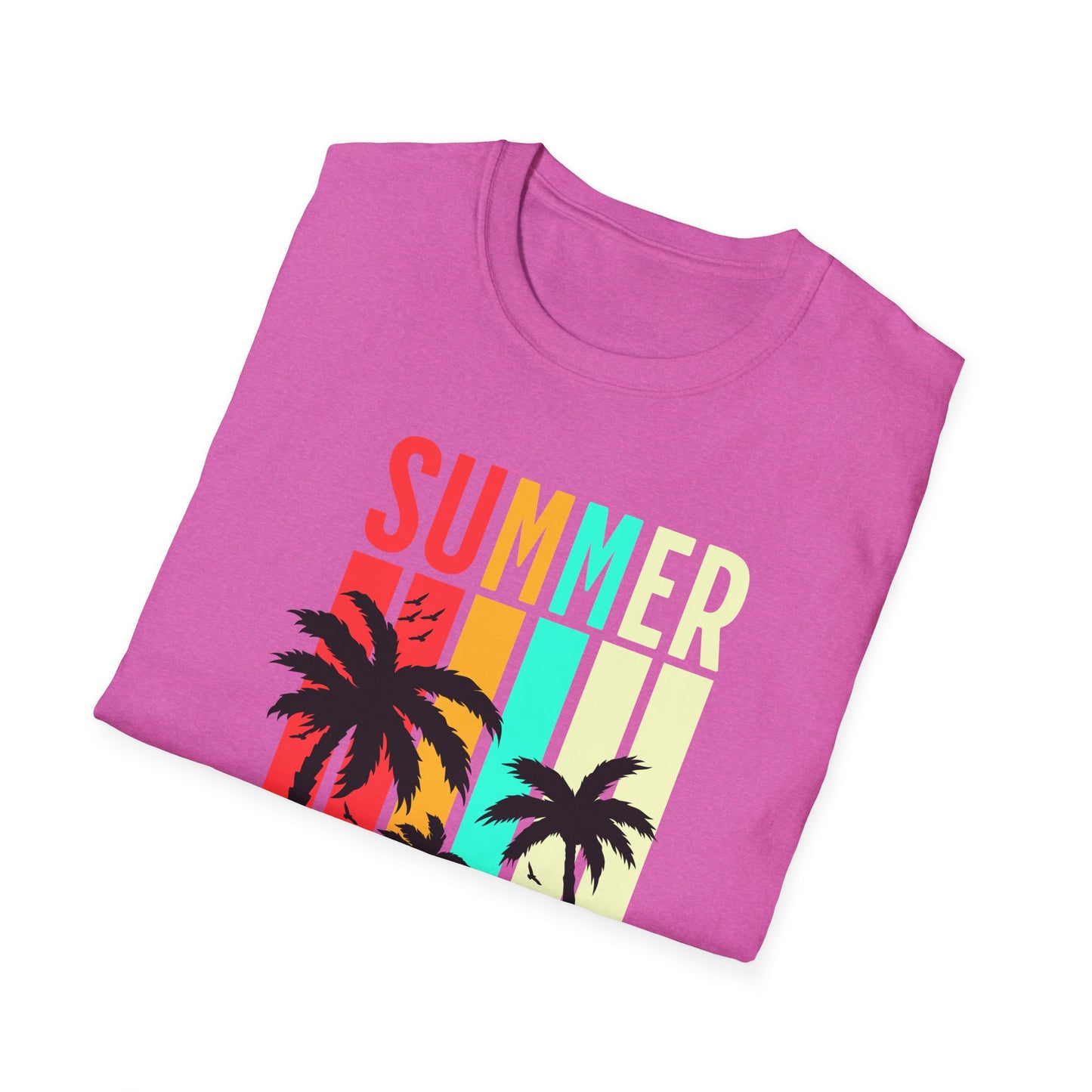 Summer Vibes Unisex T-Shirt, Beach Party Shirt, Casual Wear, Gift for Friends, Vacation Outfit, Coaster Inspired Design