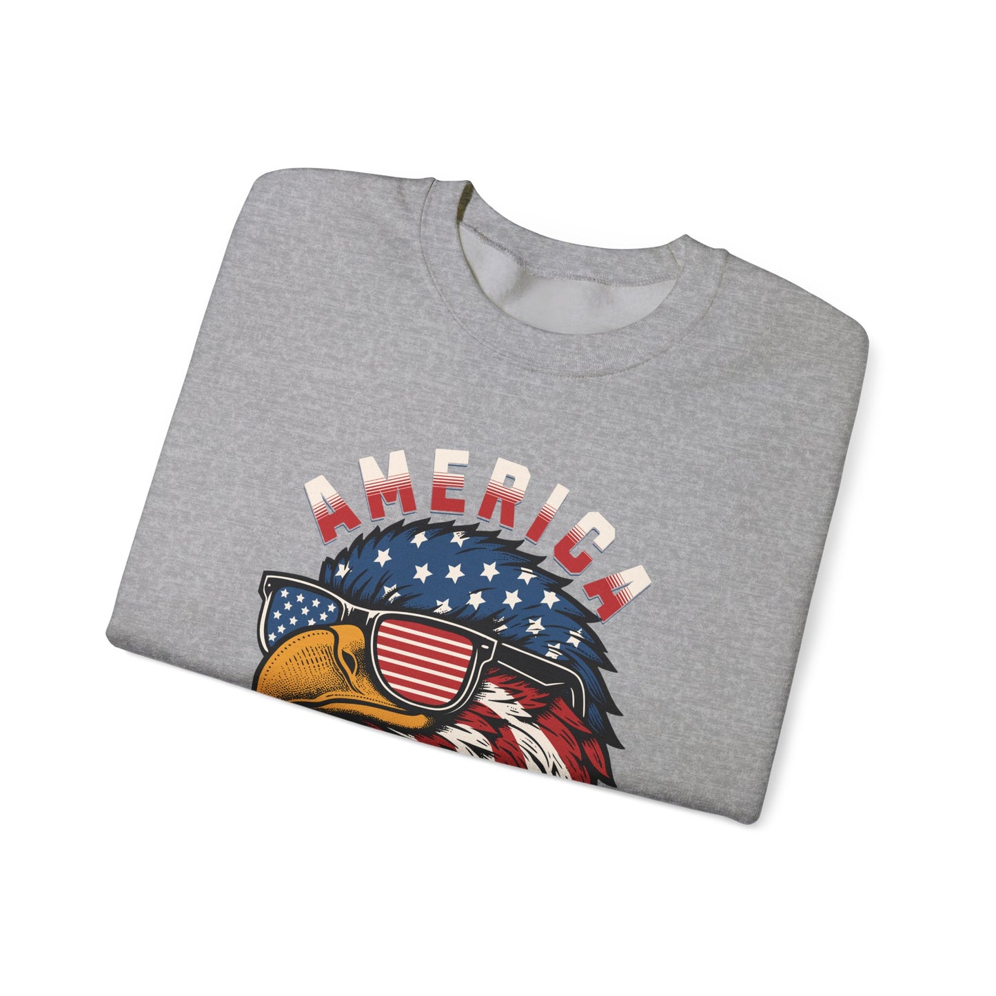 Patriotic Eagle Crewneck Sweatshirt, America Sweatshirt, Unisex Pullover, 4th of July Shirt, Eagle Graphic Sweatshirt
