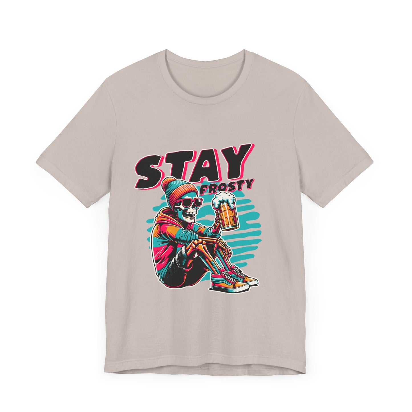 Stay Frosty Unisex Tee, Cool Graphic Shirt, Summer Vibes, Casual Wear, Gift for Him, Music Festival Fashion