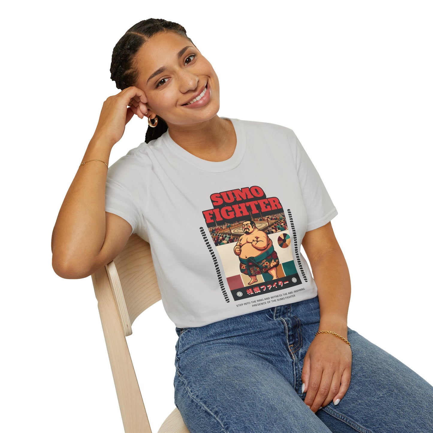 Sumo Fighter Graphic Tee | Fun Unisex T-Shirt for Sports Fans, Unique Gift, Casual Style, Anime Lovers, Vintage Aesthetic