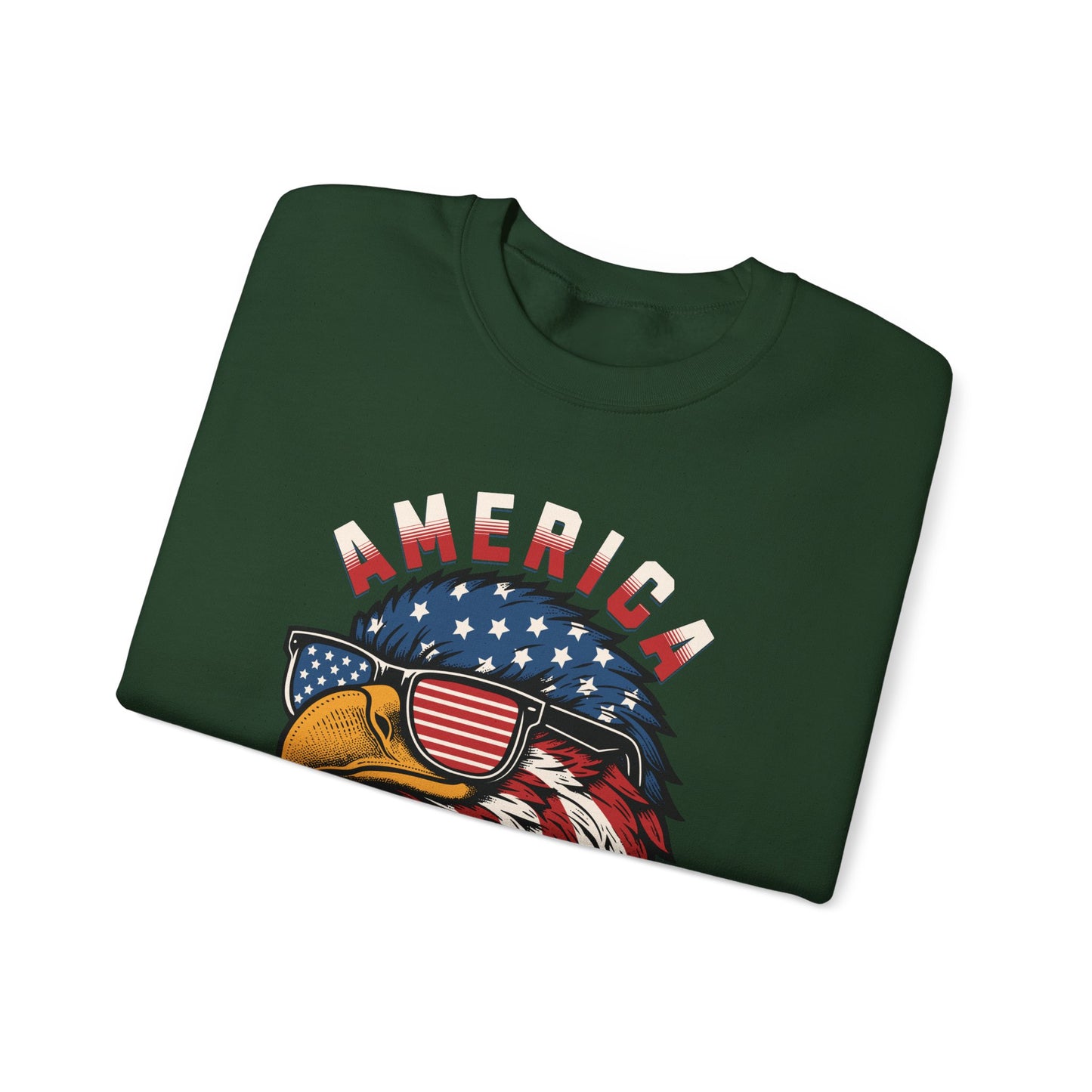 Patriotic Eagle Crewneck Sweatshirt, America Sweatshirt, Unisex Pullover, 4th of July Shirt, Eagle Graphic Sweatshirt