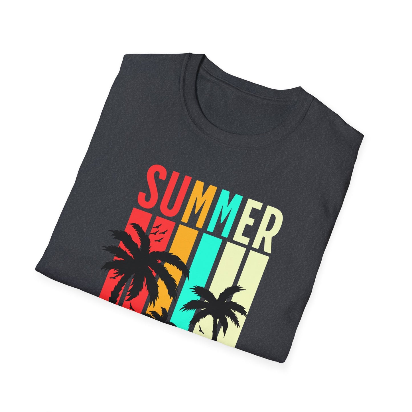Summer Vibes Unisex T-Shirt, Beach Party Shirt, Casual Wear, Gift for Friends, Vacation Outfit, Coaster Inspired Design